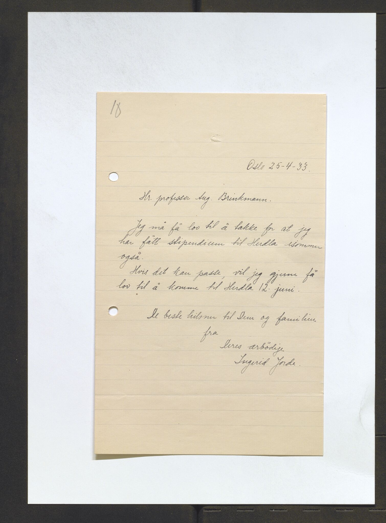Bergens Museum, AV/SAB-A-17301/13/D/L0002: Korrespondanse , 1928-1940, s. 615
