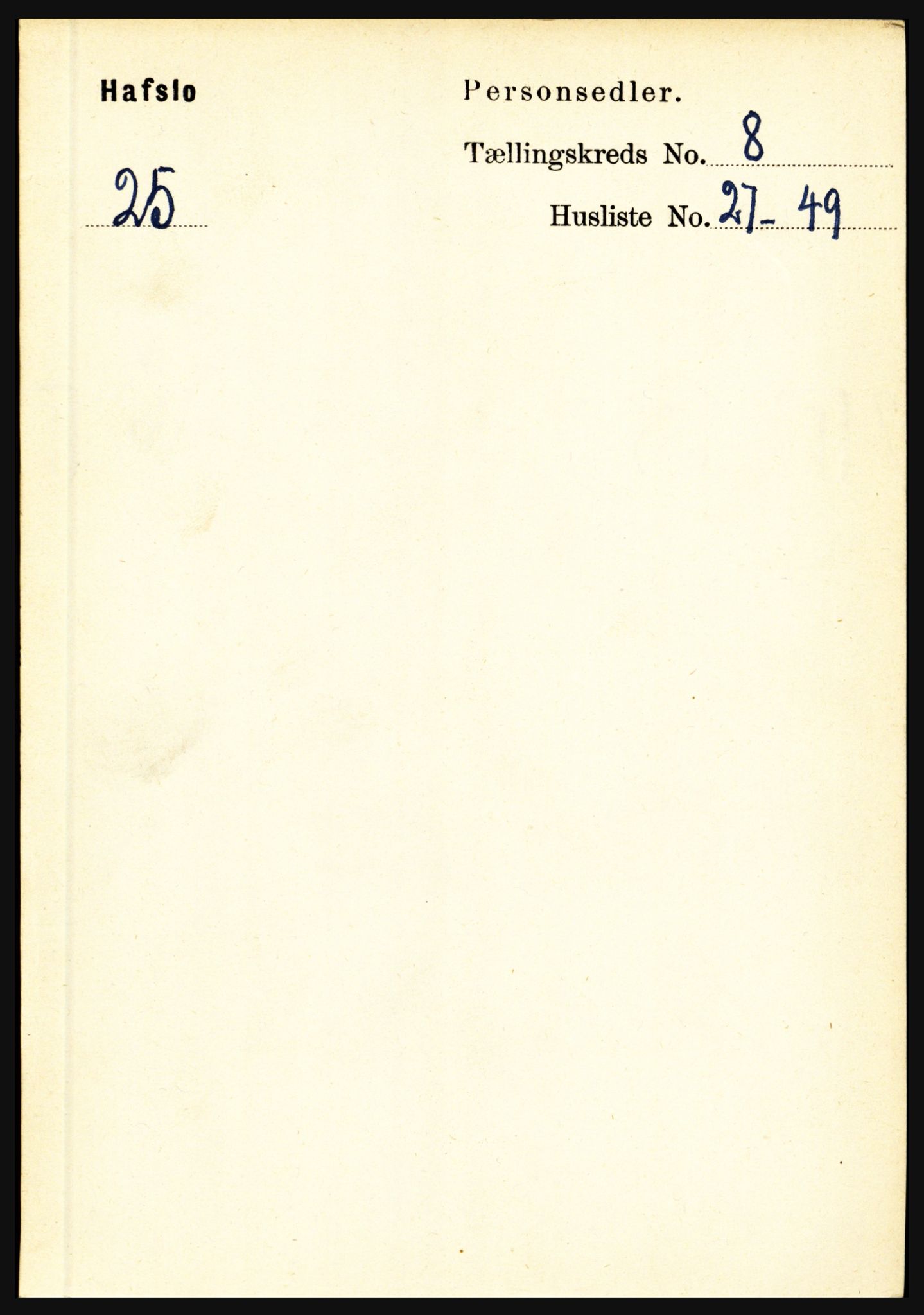 RA, Folketelling 1891 for 1425 Hafslo herred, 1891, s. 3306