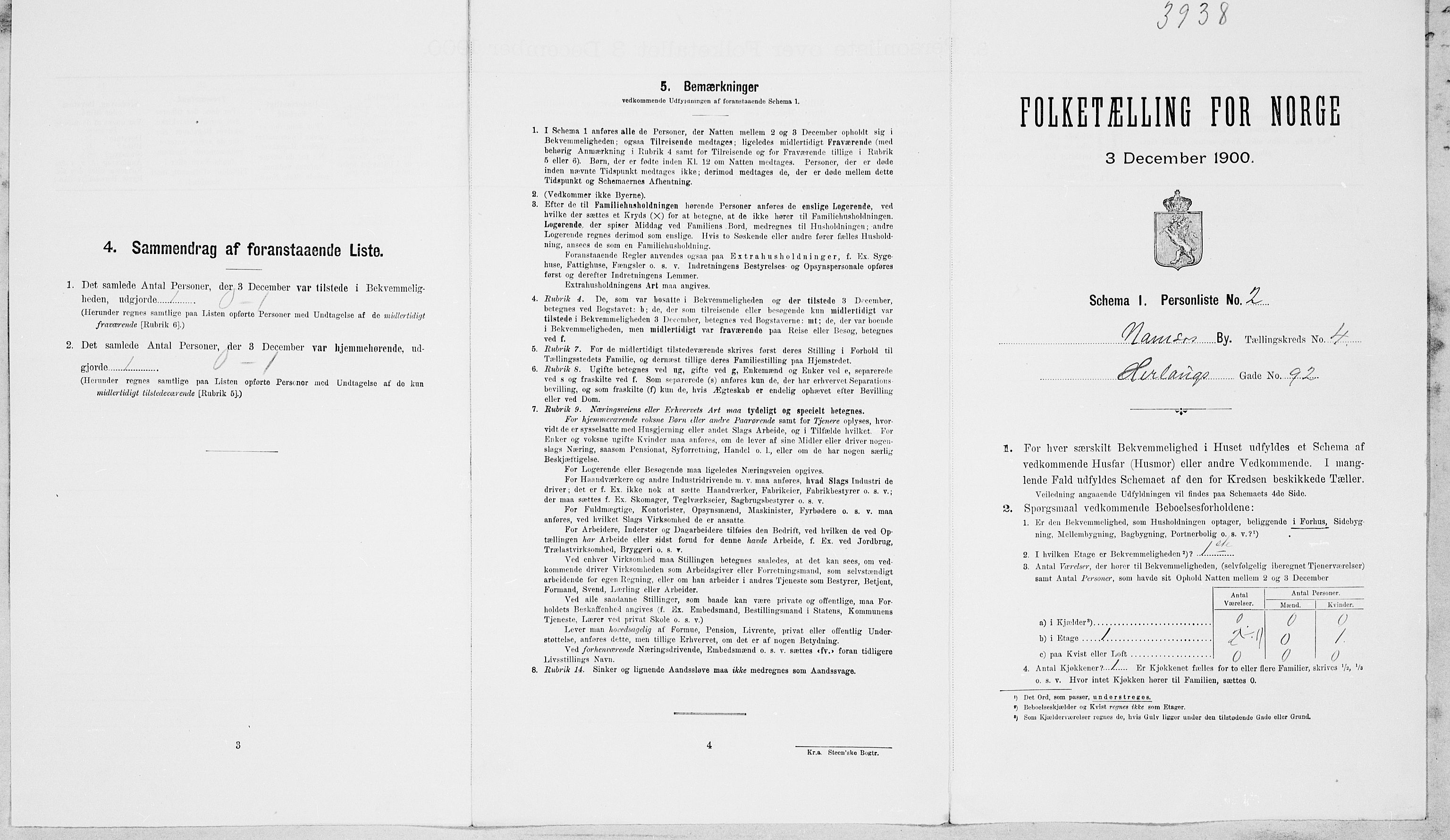 SAT, Folketelling 1900 for 1703 Namsos ladested, 1900, s. 839