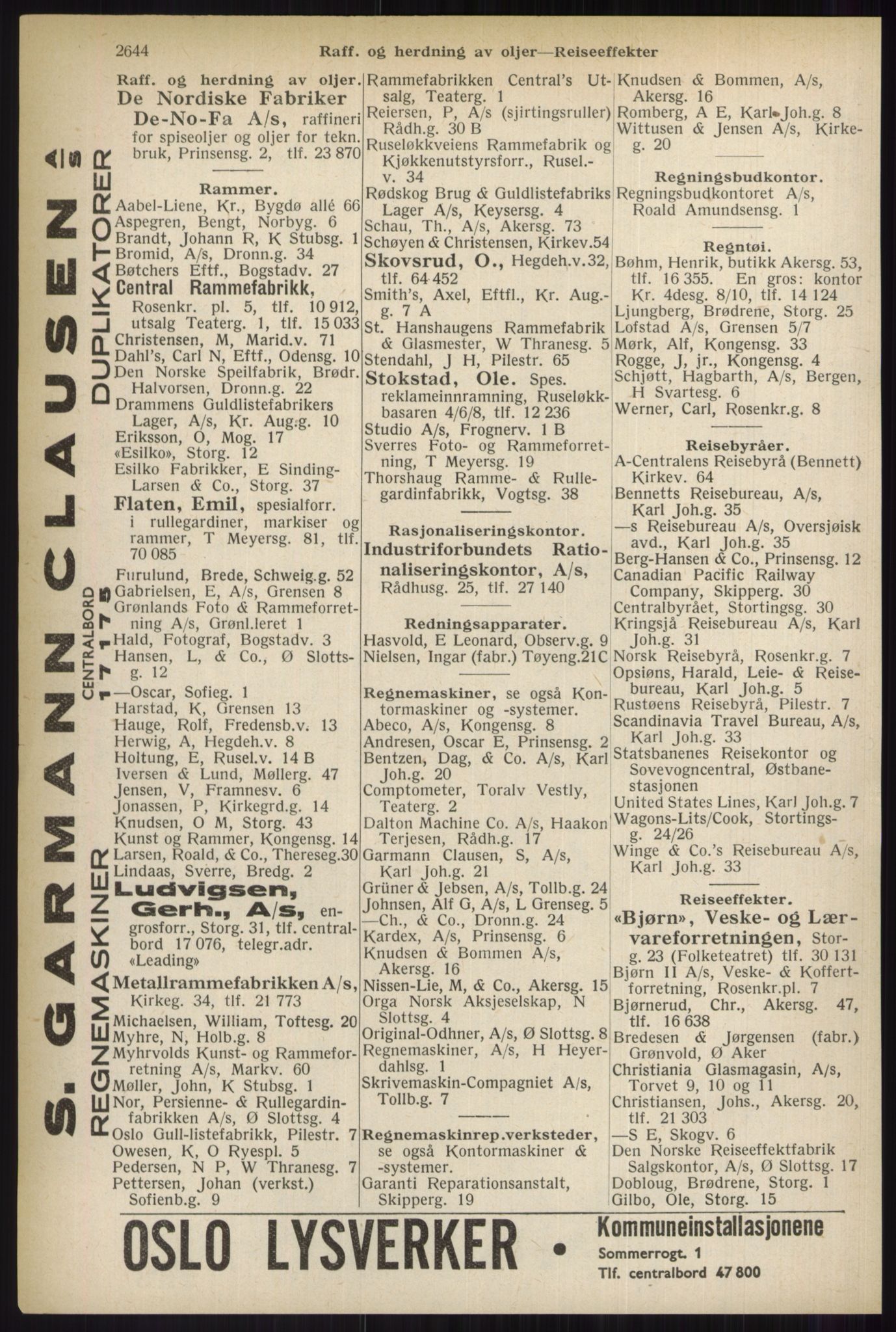 Kristiania/Oslo adressebok, PUBL/-, 1937, s. 2644