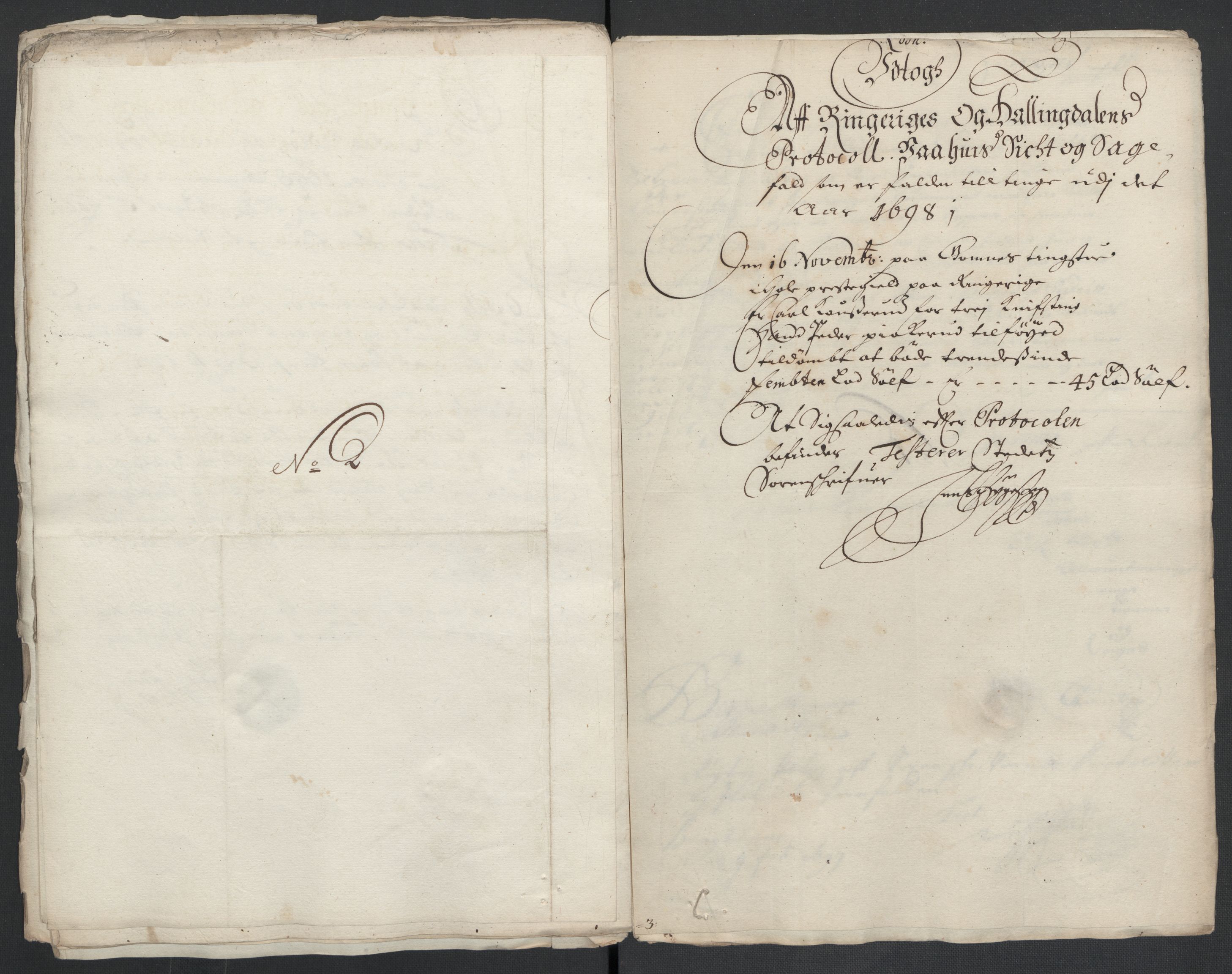 Rentekammeret inntil 1814, Reviderte regnskaper, Fogderegnskap, RA/EA-4092/R22/L1455: Fogderegnskap Ringerike, Hallingdal og Buskerud, 1698, s. 231