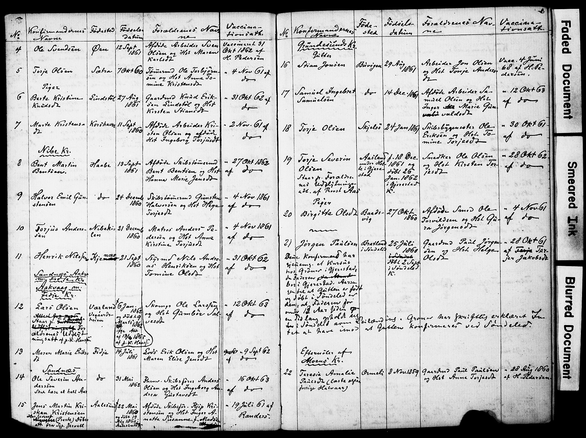 Risør sokneprestkontor, AV/SAK-1111-0035/F/Fe/L0002: Lysningsprotokoll nr. A VI 2, 1875-1881, s. 8