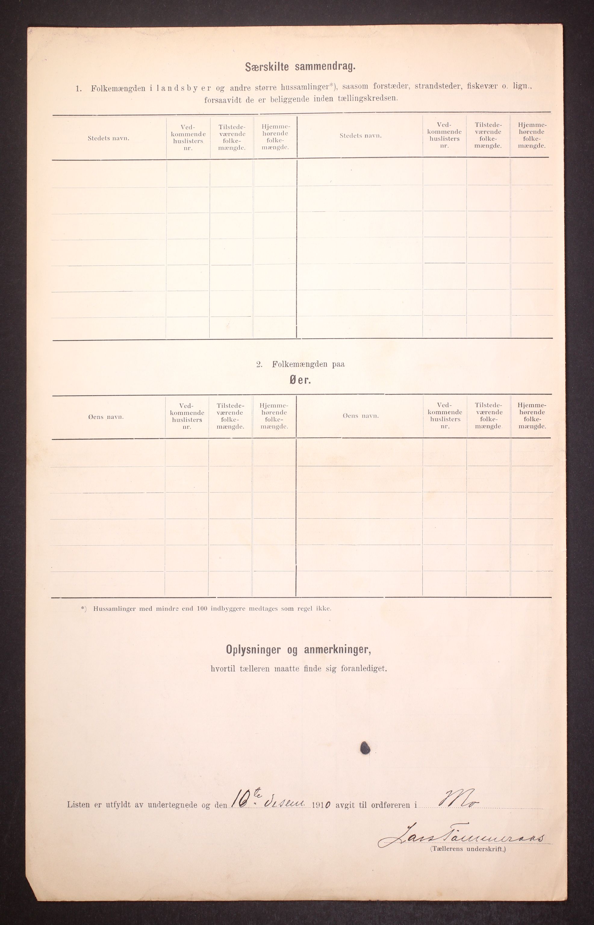 RA, Folketelling 1910 for 1833 Mo herred, 1910, s. 6