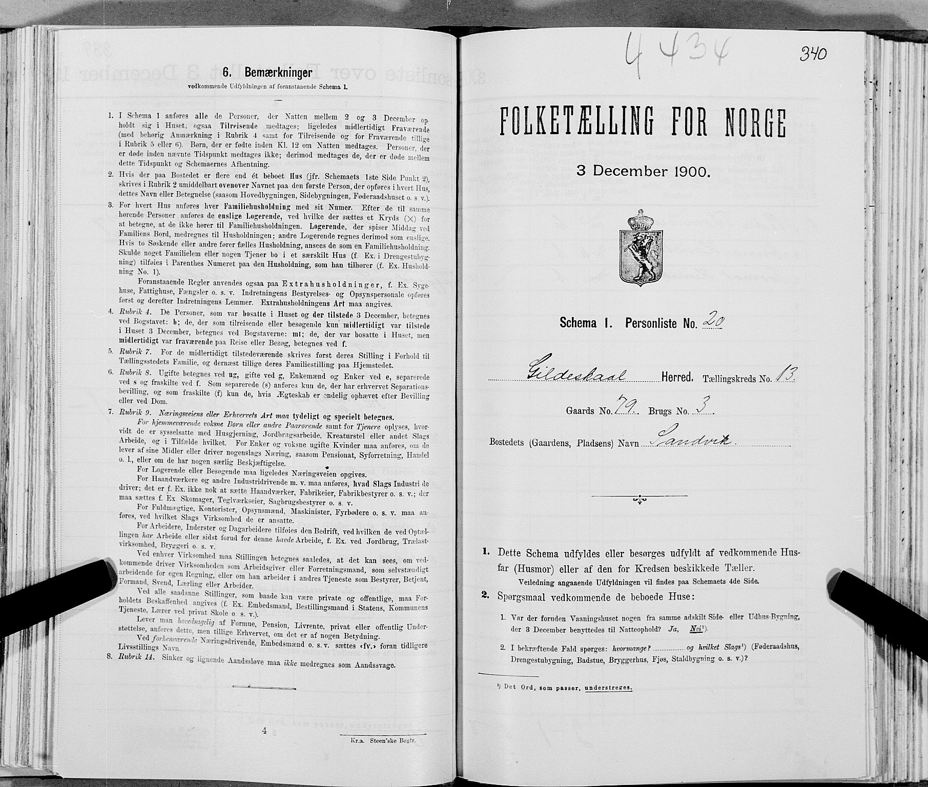 SAT, Folketelling 1900 for 1838 Gildeskål herred, 1900, s. 1323