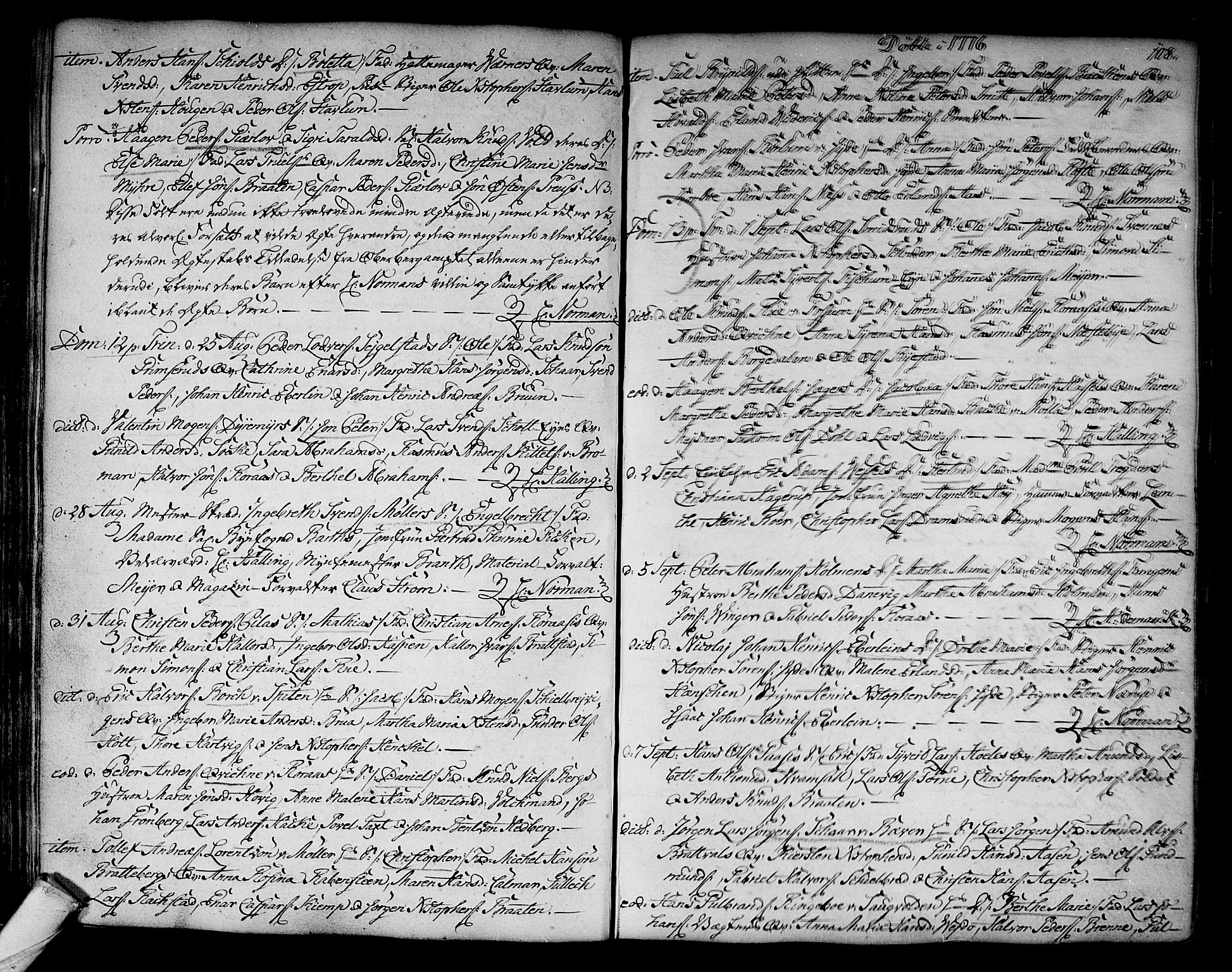 Kongsberg kirkebøker, SAKO/A-22/F/Fa/L0005: Ministerialbok nr. I 5, 1769-1782, s. 108