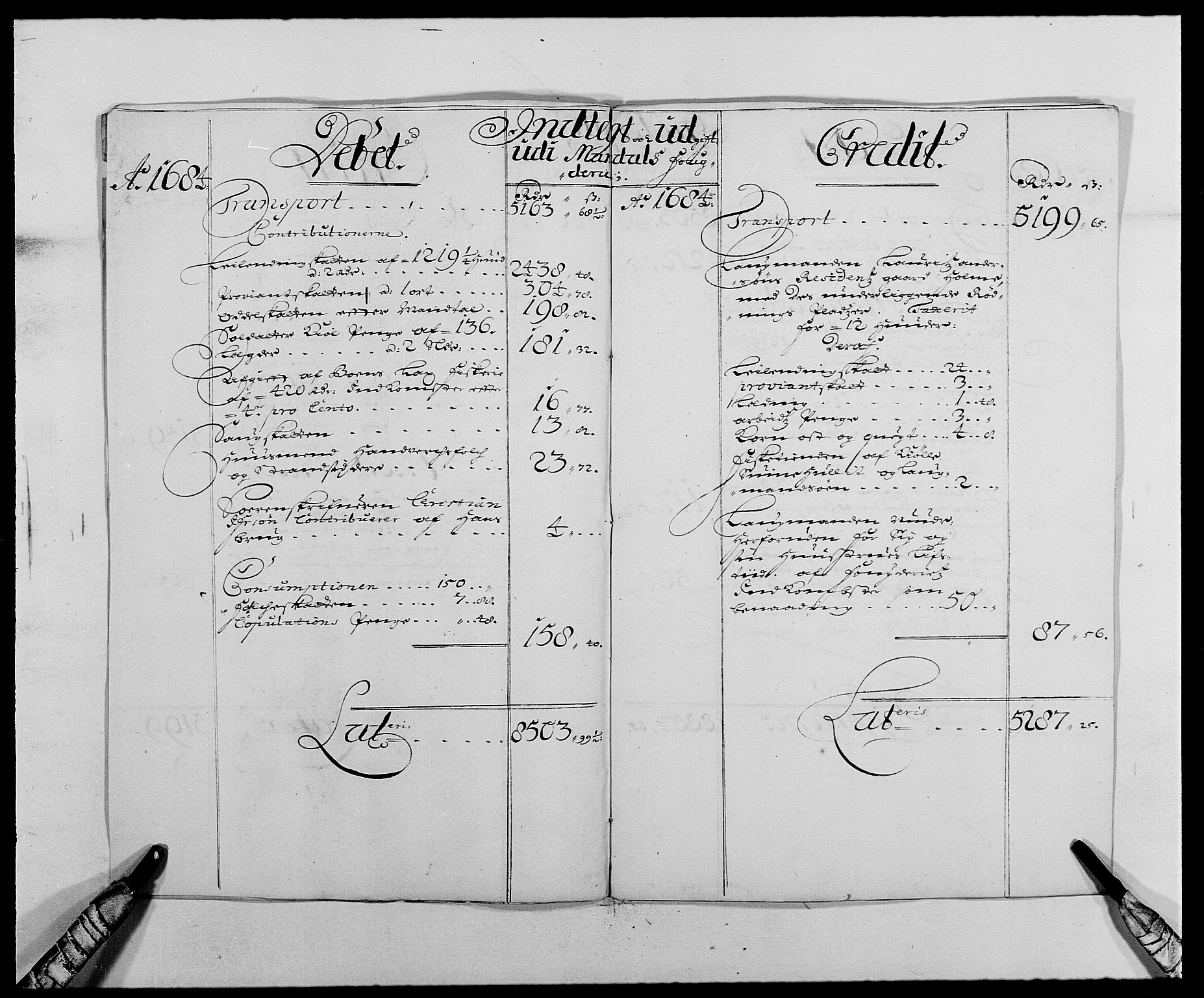 Rentekammeret inntil 1814, Reviderte regnskaper, Fogderegnskap, AV/RA-EA-4092/R42/L2541: Mandal fogderi, 1681-1684, s. 229