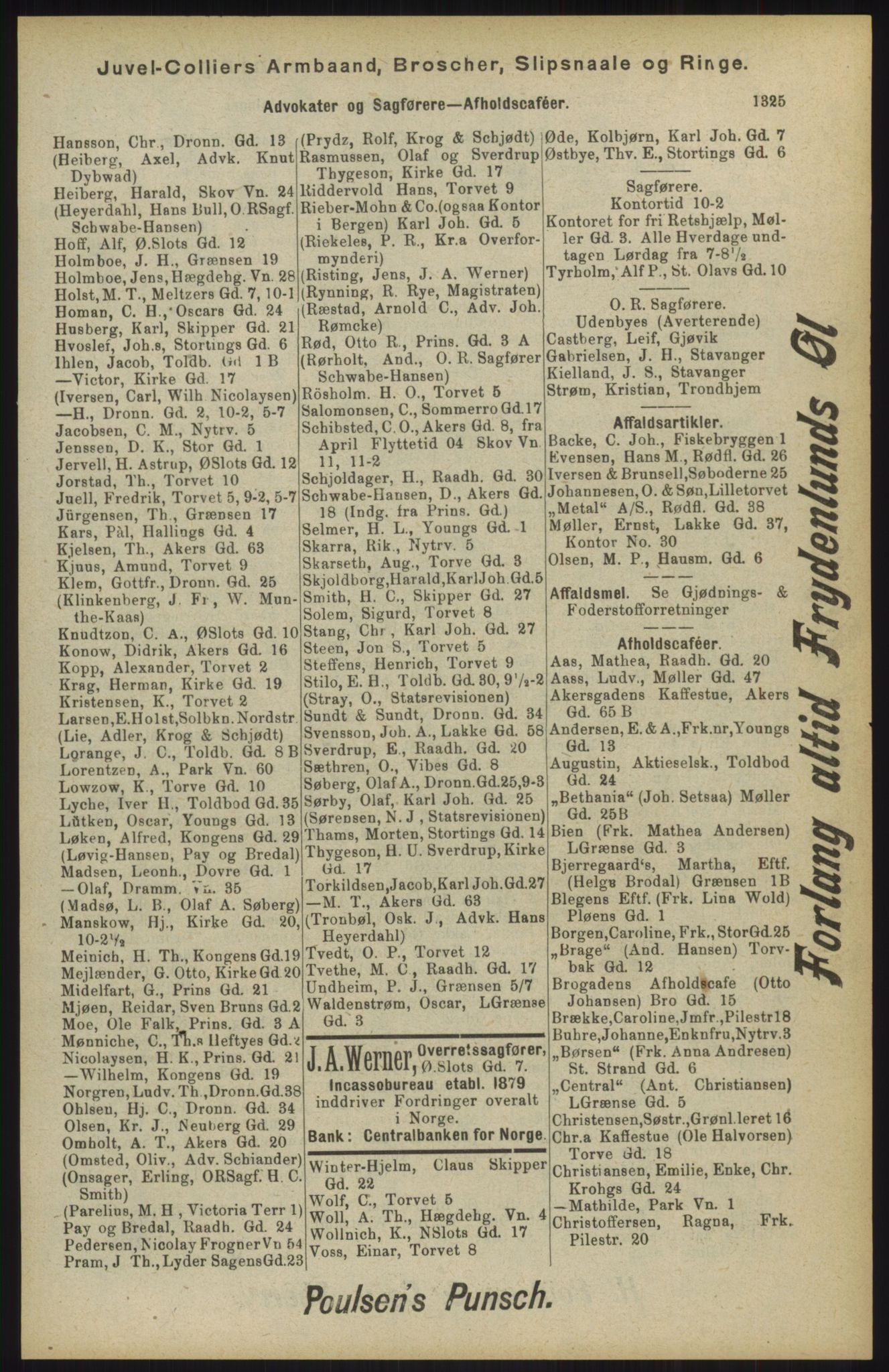 Kristiania/Oslo adressebok, PUBL/-, 1904, s. 1325
