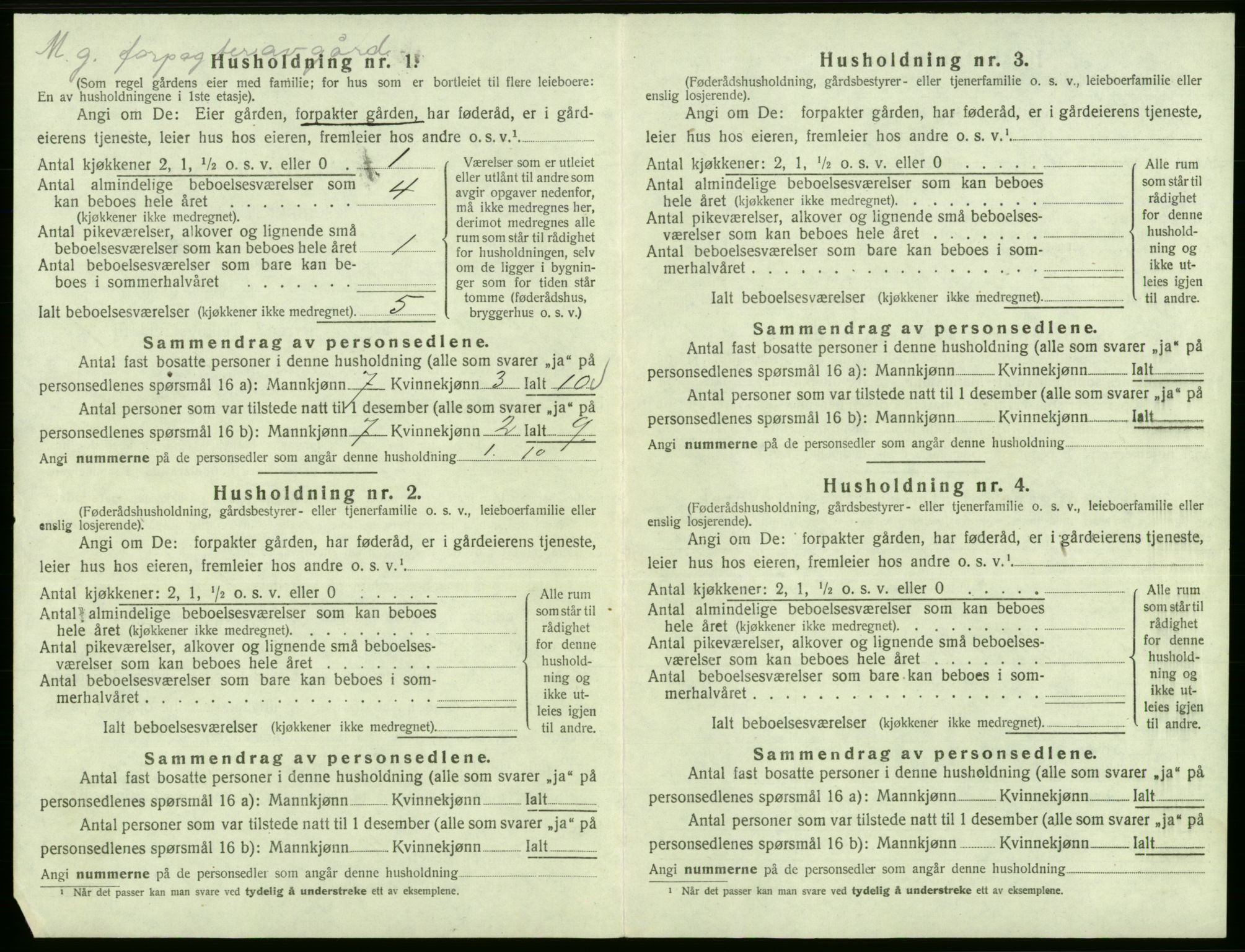 SAB, Folketelling 1920 for 1227 Jondal herred, 1920, s. 606