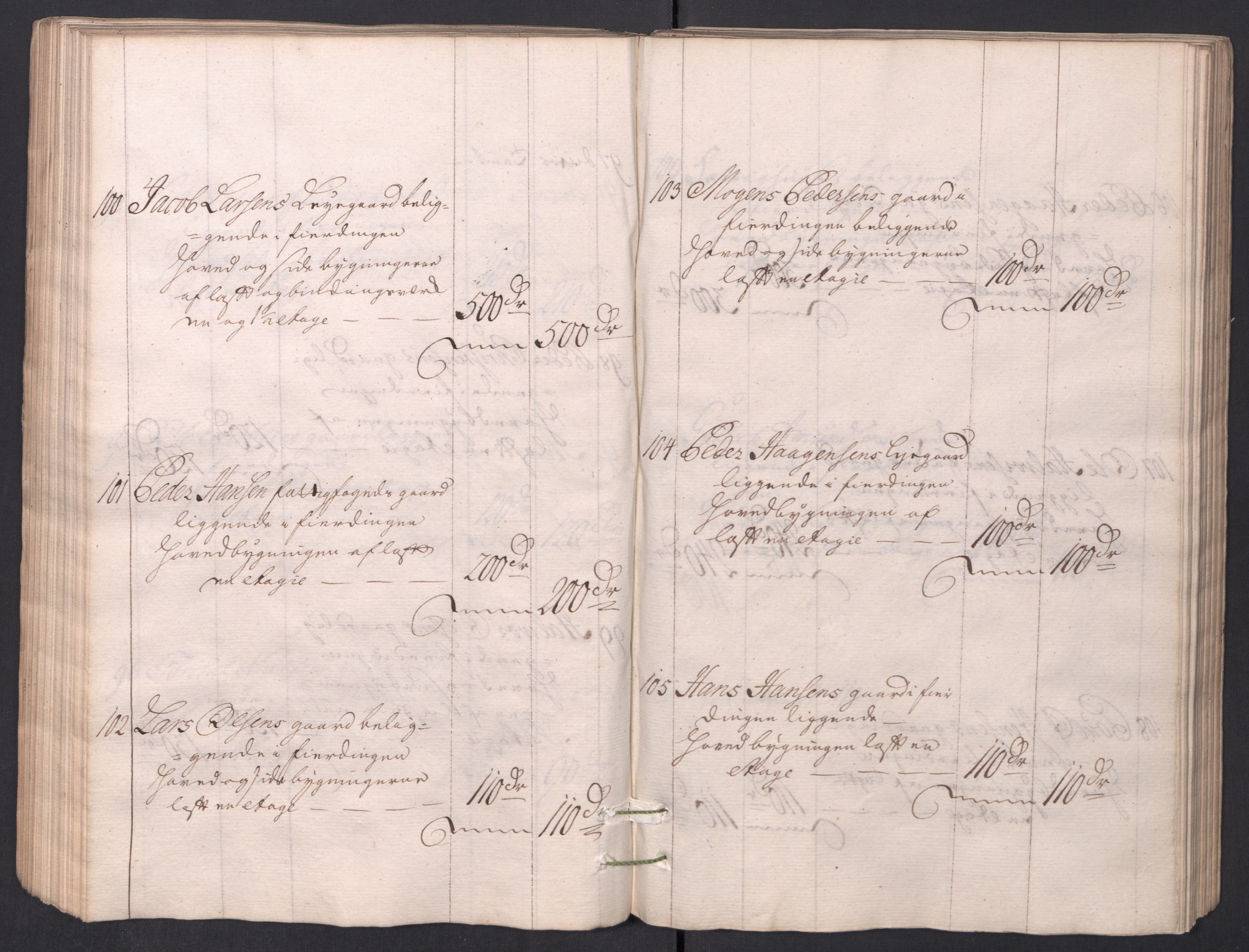 Kristiania stiftamt, AV/SAO-A-10386/I/Ia/L0001/0002: Branntakster / Christiania, 1766-1767