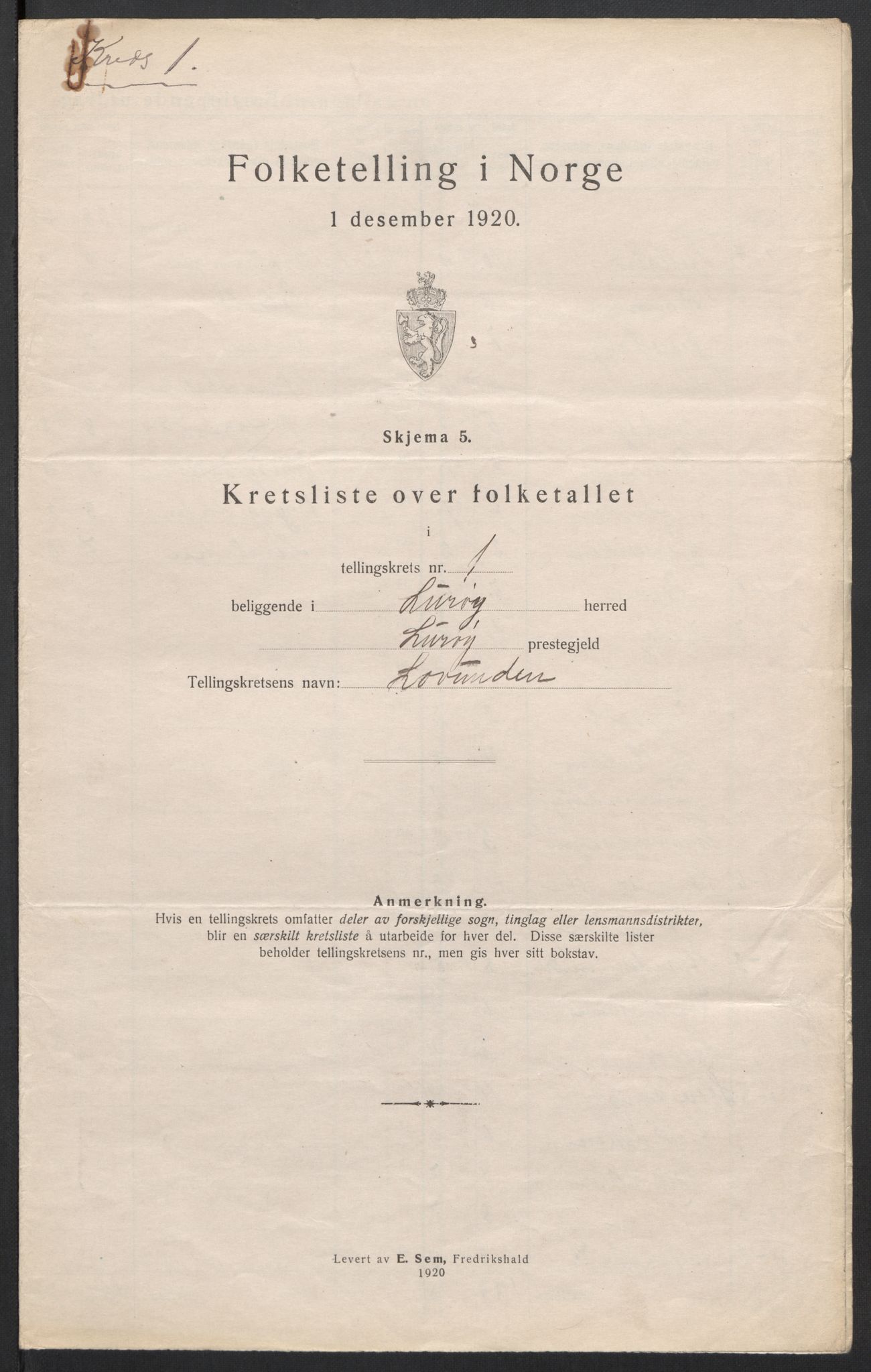 SAT, Folketelling 1920 for 1834 Lurøy herred, 1920, s. 8