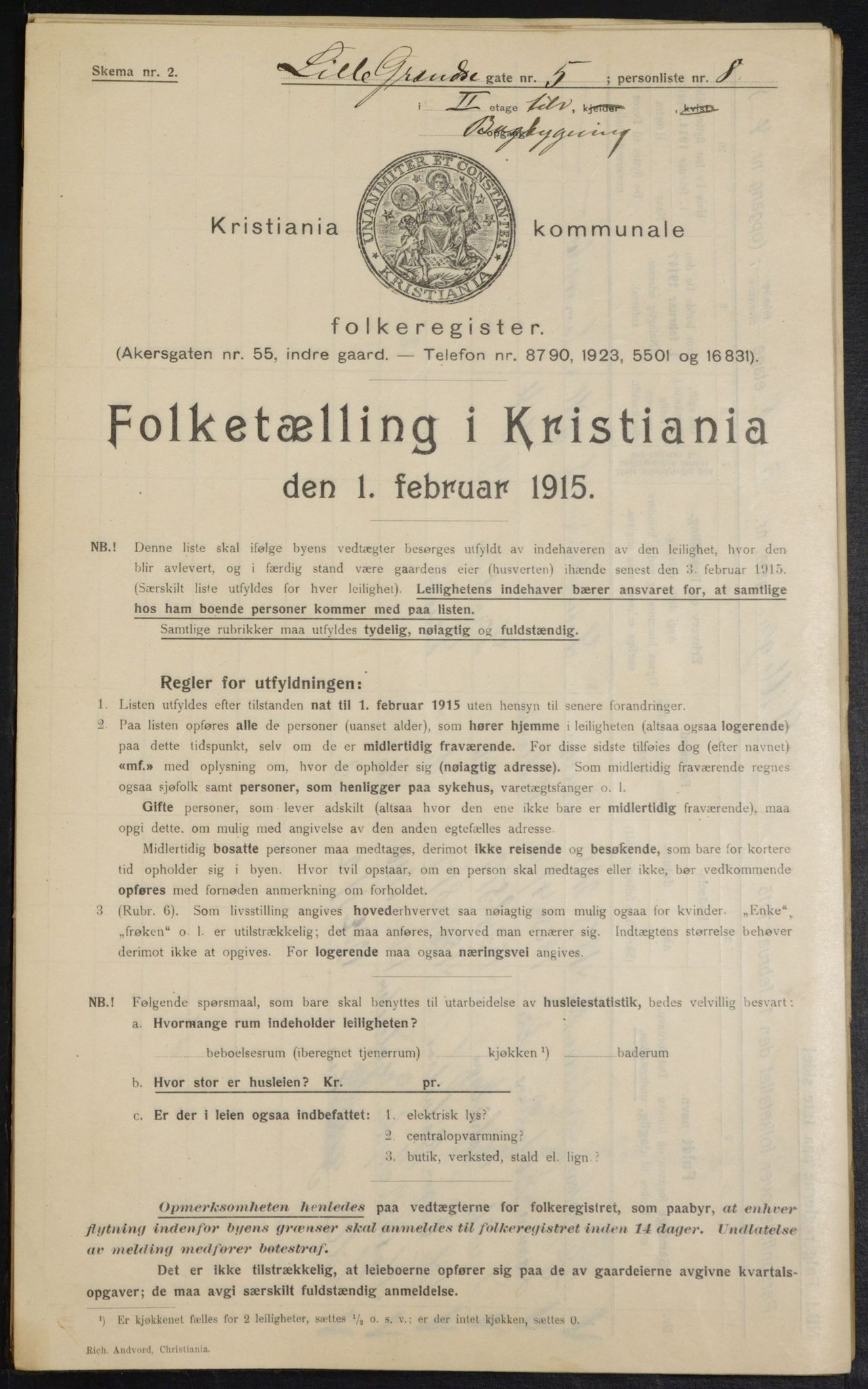 OBA, Kommunal folketelling 1.2.1915 for Kristiania, 1915, s. 57044