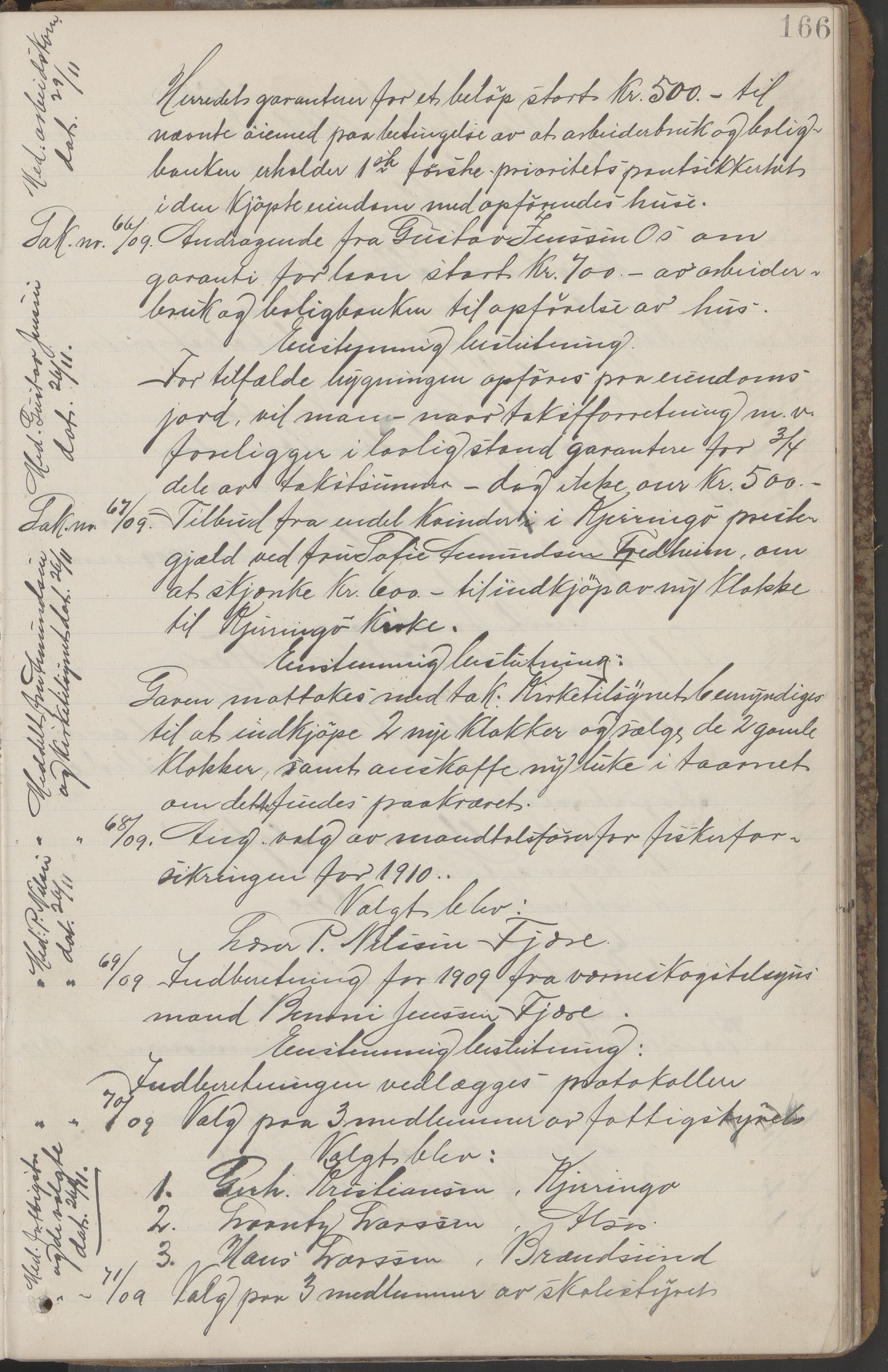 Kjerringøy kommune. Formannskapet, AIN/K-18441.150/A/Aa/L0002: Forhandlingsprotokoll Norfolden- Kjerringø formanskap, 1900-1911