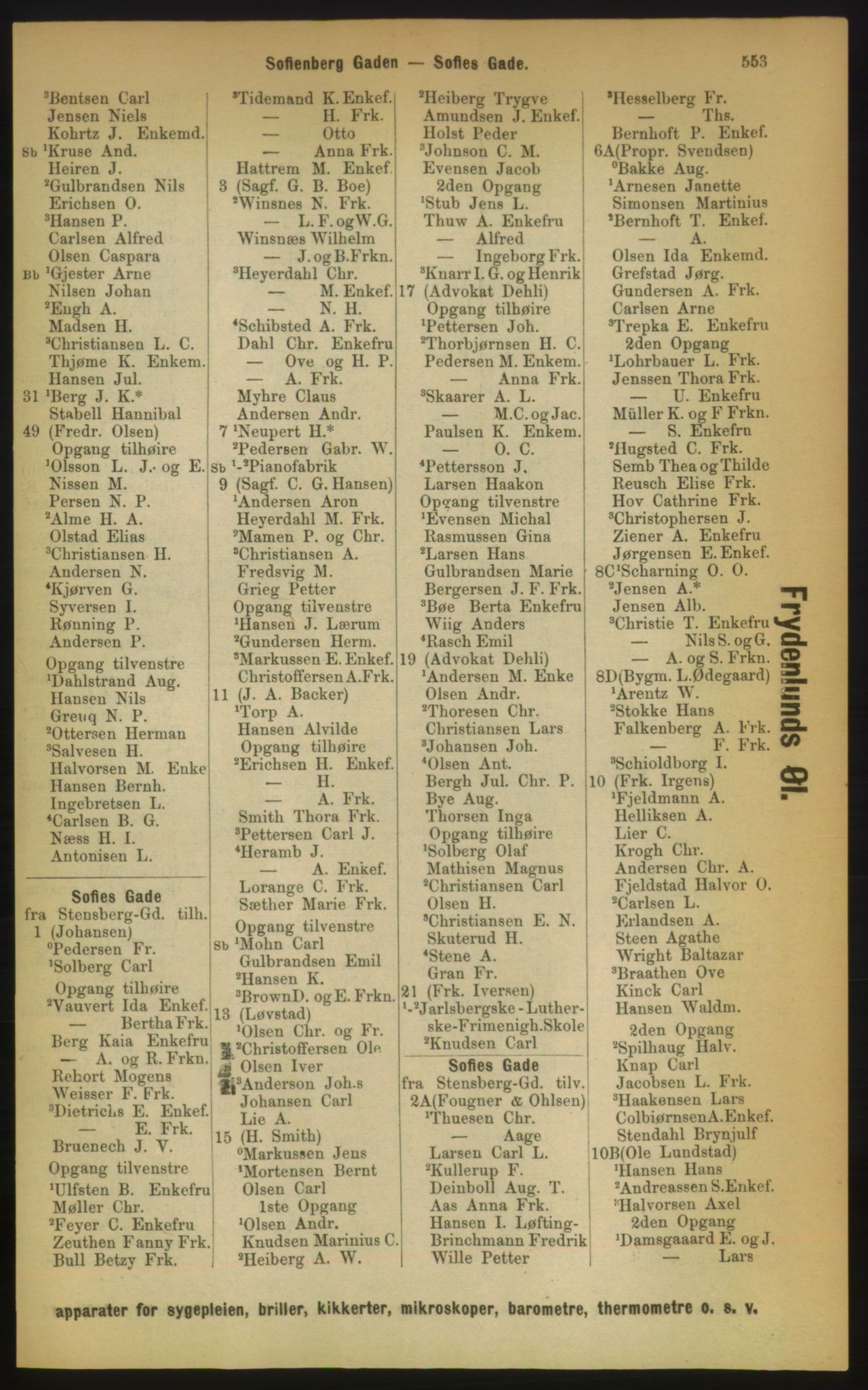 Kristiania/Oslo adressebok, PUBL/-, 1889, s. 553