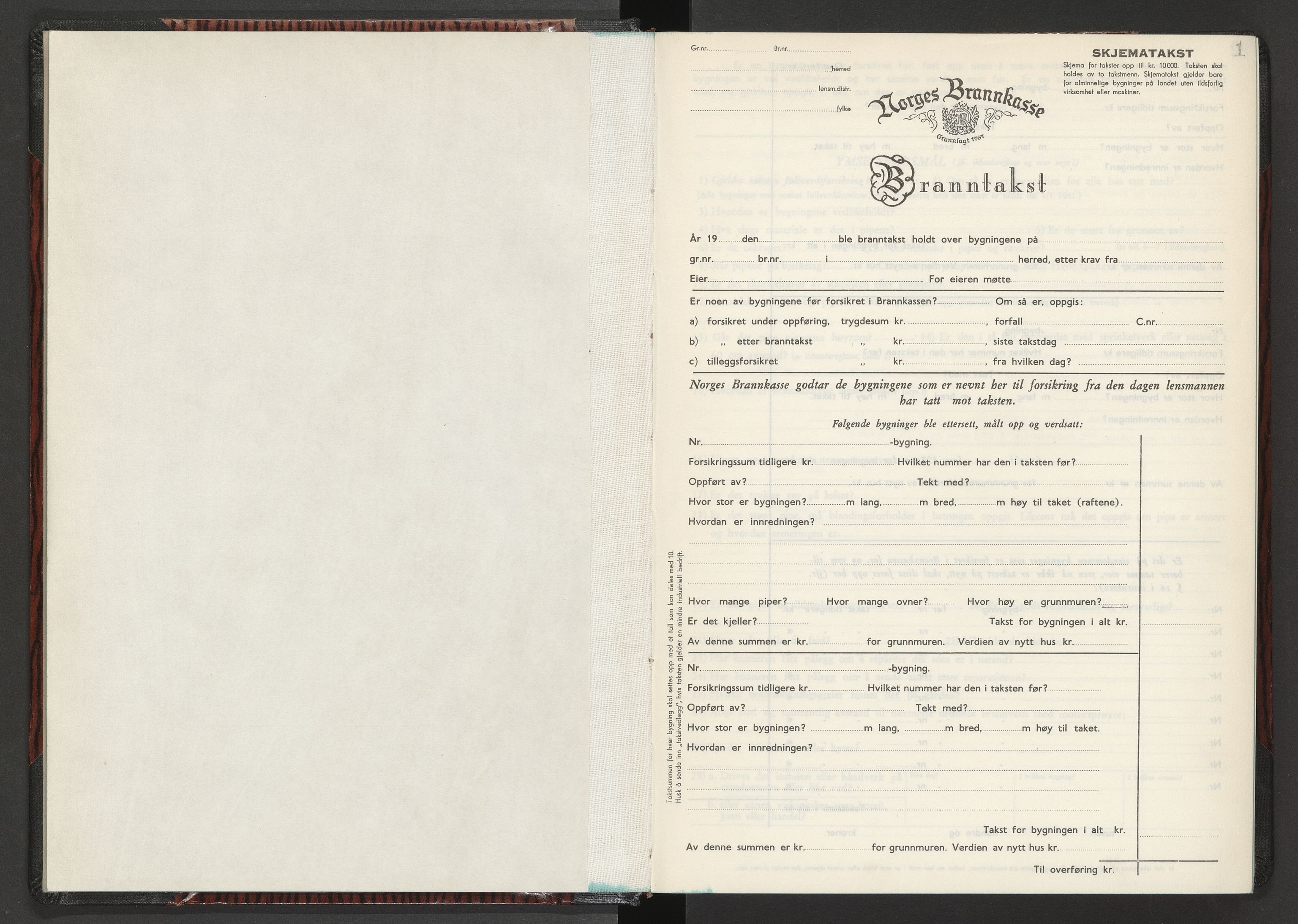 Norges Brannkasse Sunndal, AV/SAT-A-5508/Fb/L0007: Branntakstprotokoll