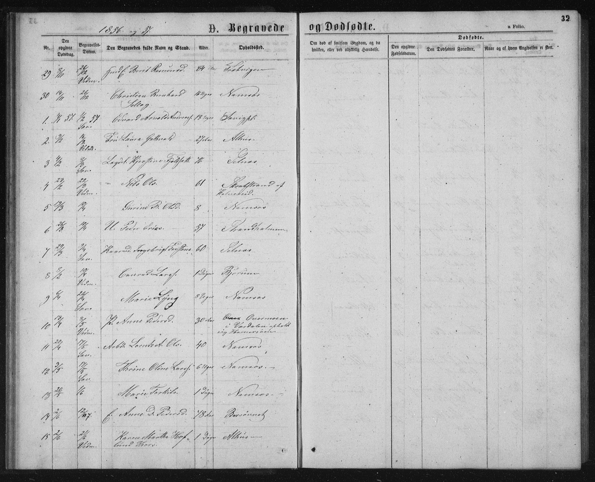 Ministerialprotokoller, klokkerbøker og fødselsregistre - Nord-Trøndelag, AV/SAT-A-1458/768/L0569: Ministerialbok nr. 768A04, 1836-1865, s. 32