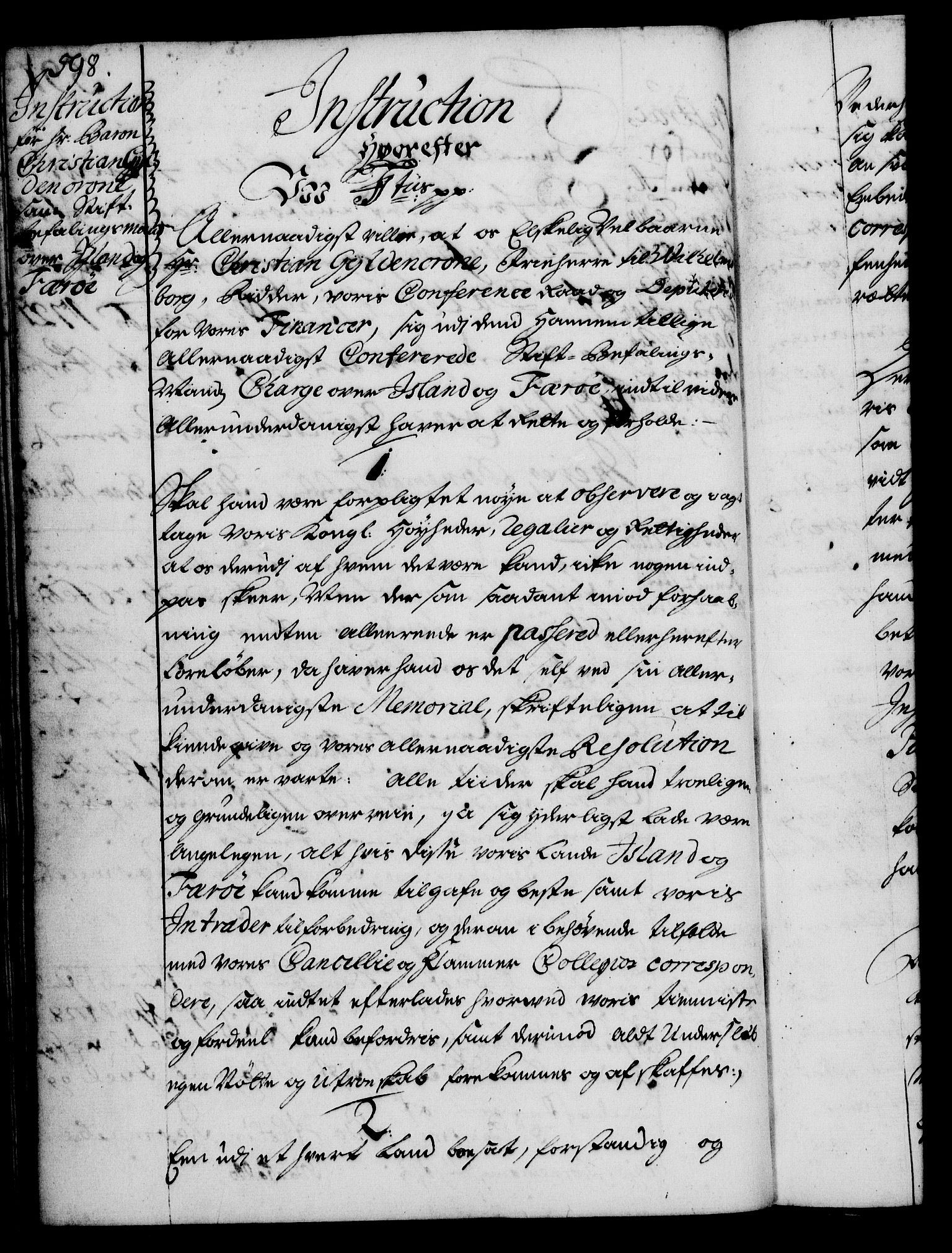 Rentekammeret, Kammerkanselliet, RA/EA-3111/G/Gg/Ggi/L0001: Norsk instruksjonsprotokoll med register (merket RK 53.34), 1720-1729, s. 598