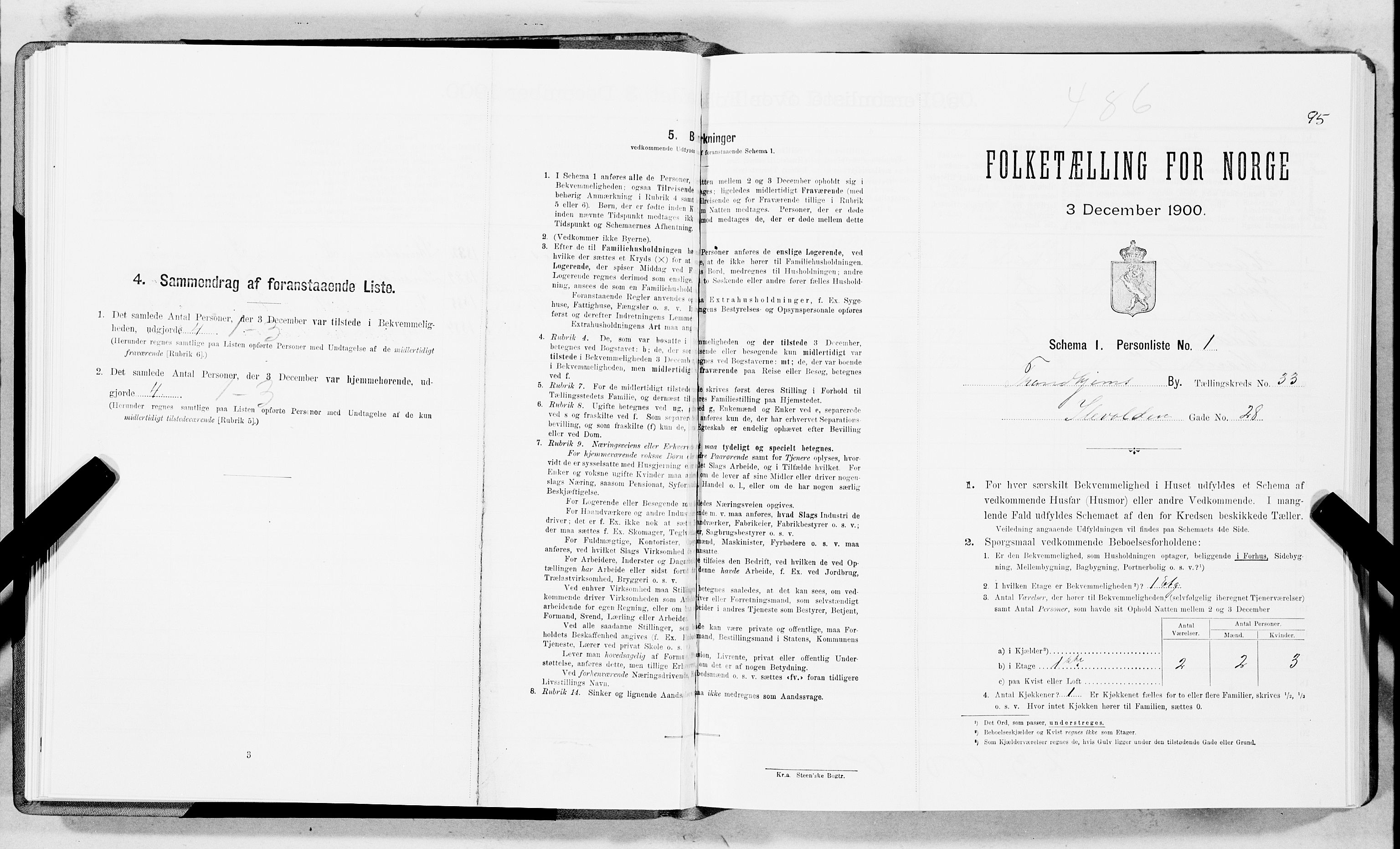 SAT, Folketelling 1900 for 1601 Trondheim kjøpstad, 1900, s. 5415