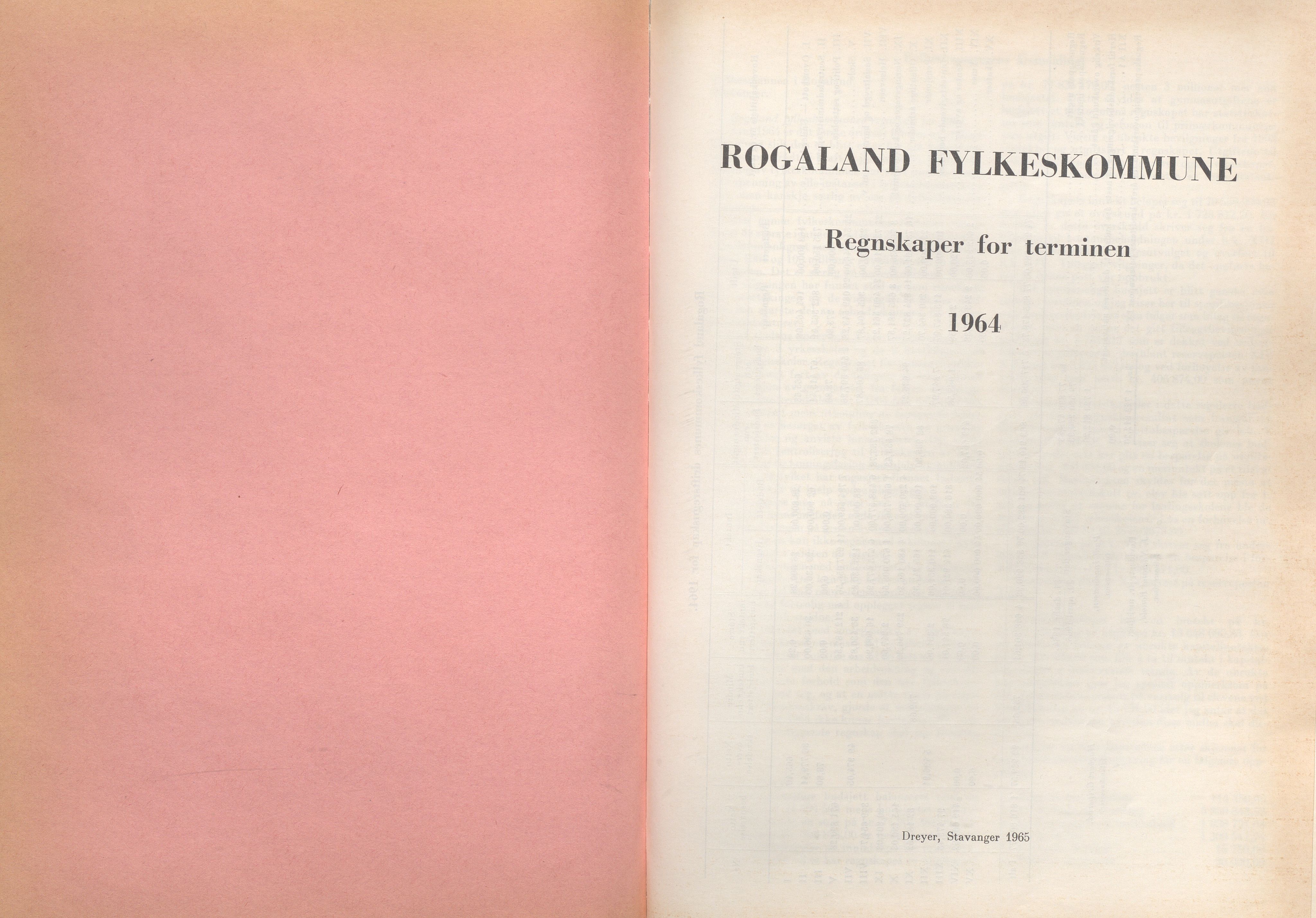 Rogaland fylkeskommune - Fylkesrådmannen , IKAR/A-900/A/Aa/Aaa/L0085: Møtebok , 1965