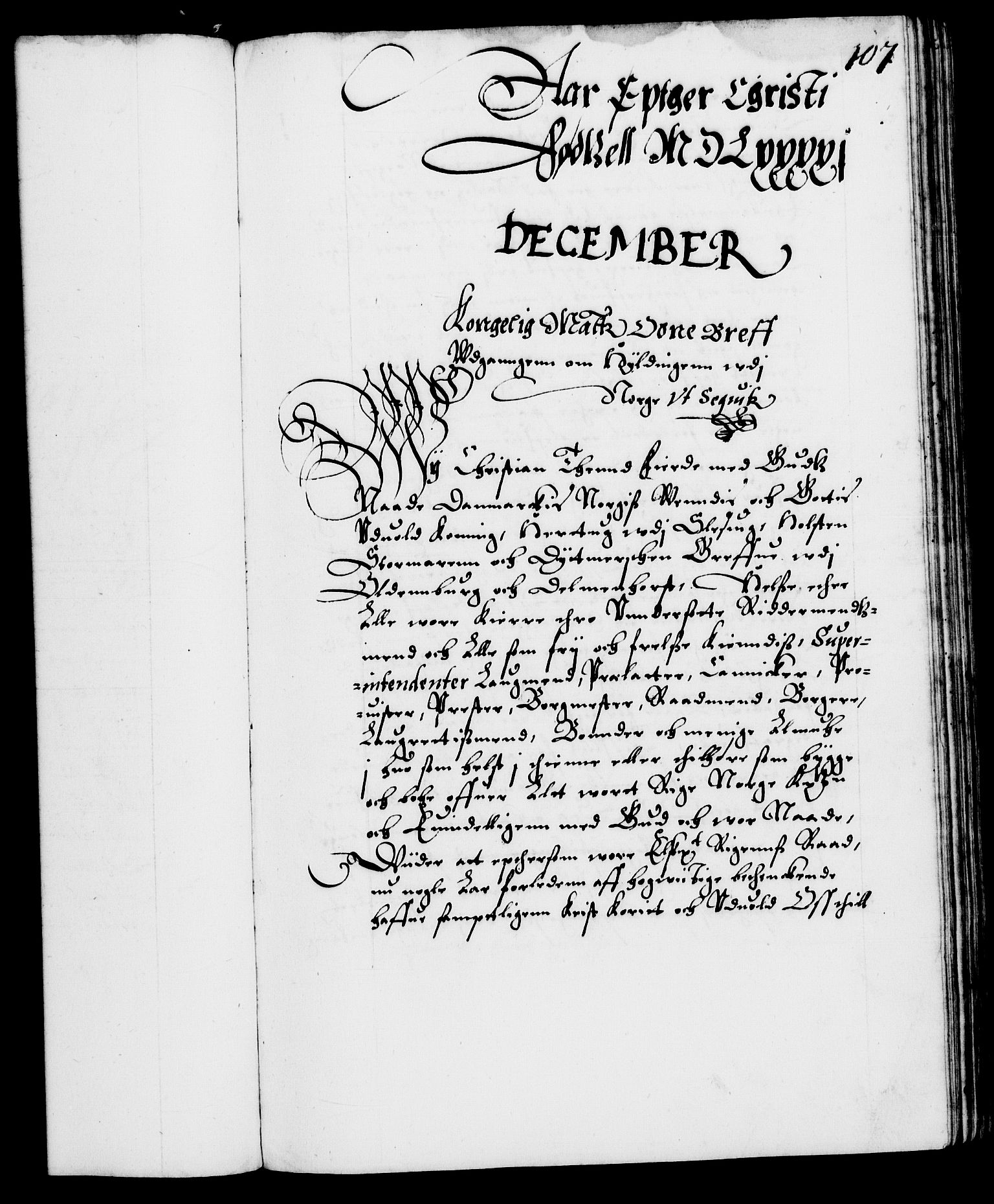 Danske Kanselli 1572-1799, RA/EA-3023/F/Fc/Fca/Fcab/L0002: Norske tegnelser (mikrofilm), 1588-1596, s. 107a