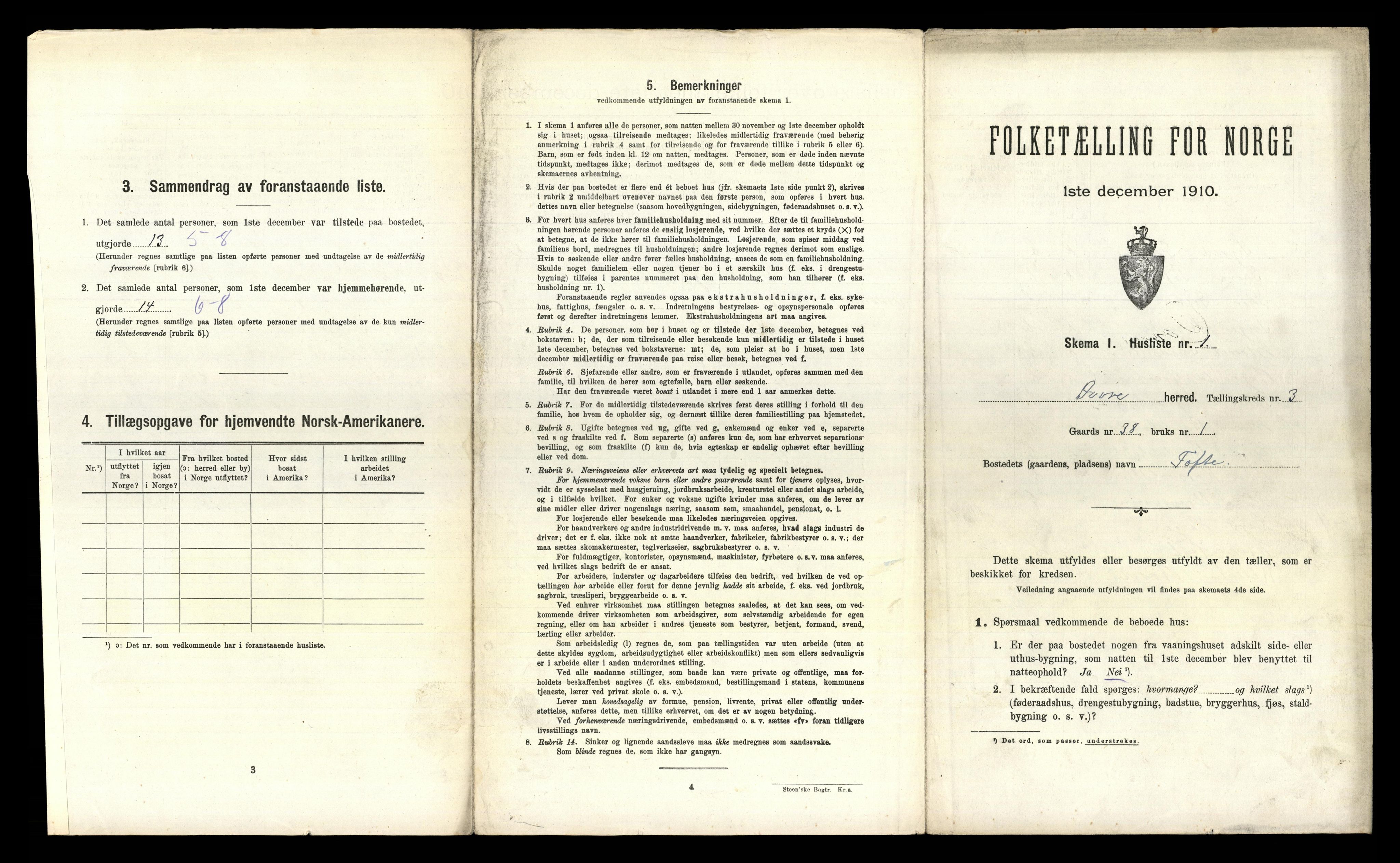 RA, Folketelling 1910 for 0511 Dovre herred, 1910, s. 379