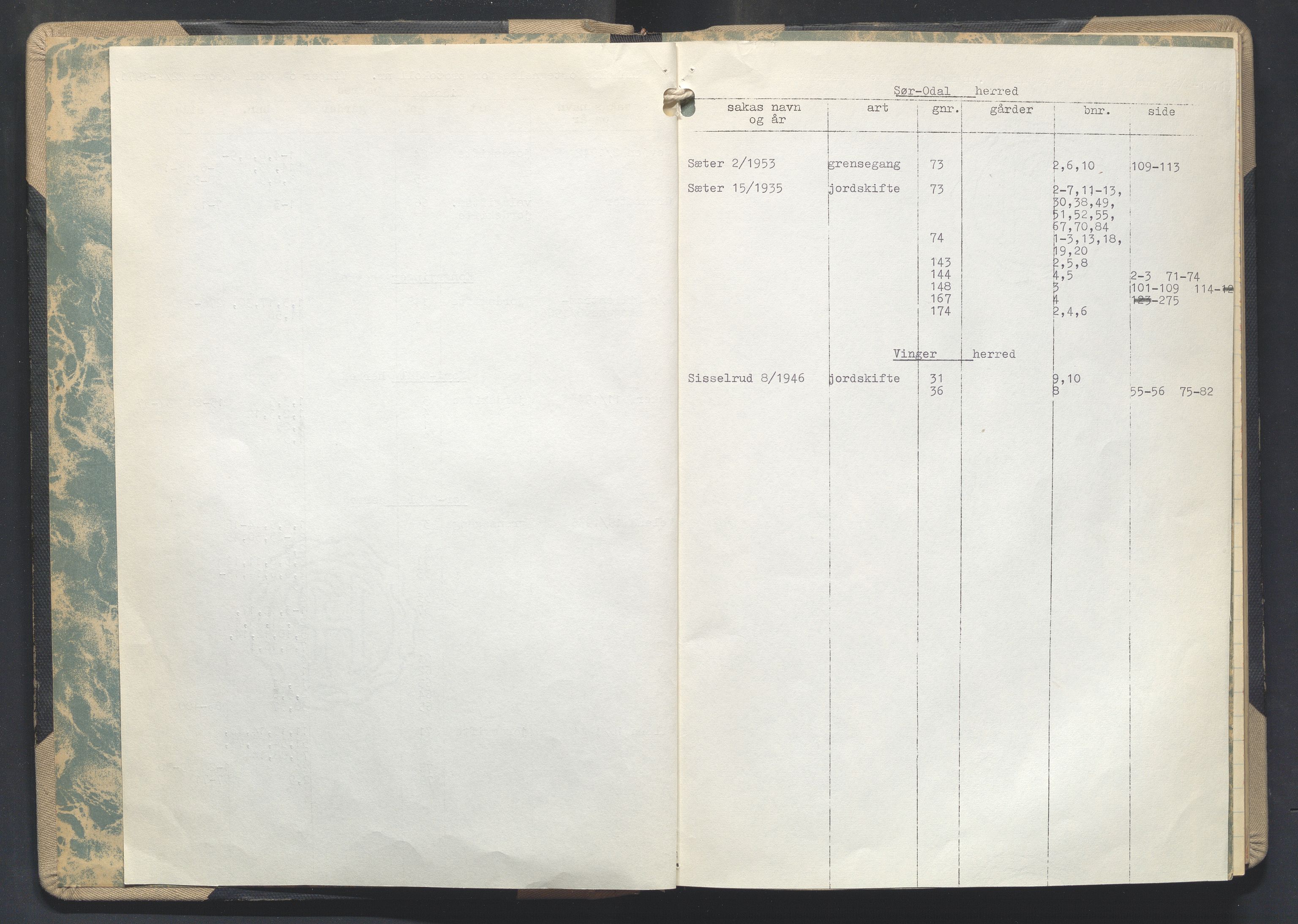 Glåmdal jordskifterett, AV/SAH-JORDSKIFTEH-003/G/Ga/L0003/0002: Rettsbøker / Rettsbok - nr. 6, 1948-1966