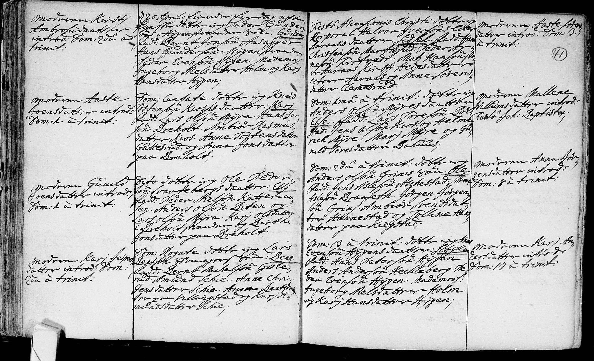 Røyken kirkebøker, SAKO/A-241/F/Fa/L0002: Ministerialbok nr. 2, 1731-1782, s. 41