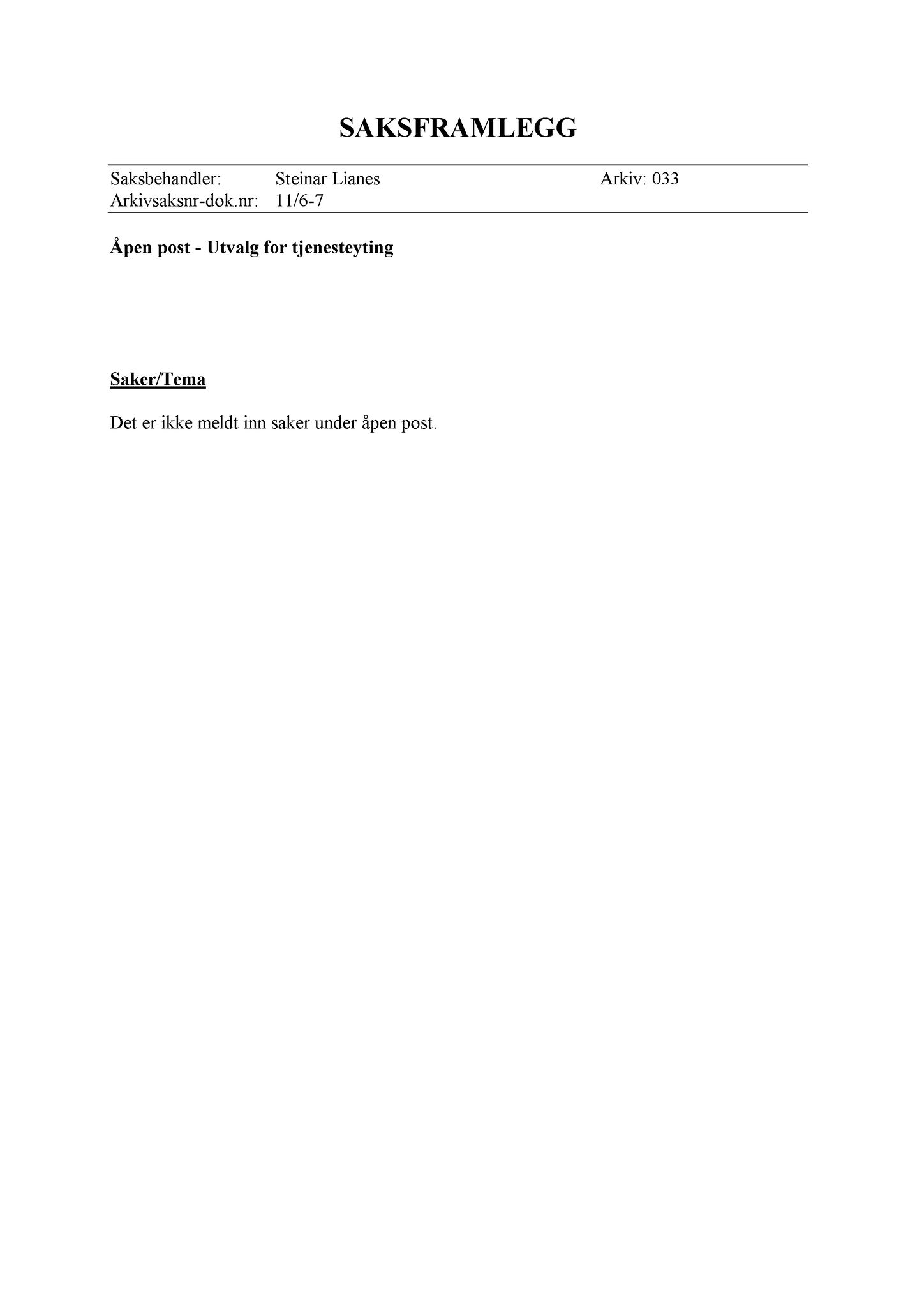 Klæbu Kommune, TRKO/KK/14-UTY/L004: Utvalg for tjenesteyting - Møtedokumenter, 2011, s. 189