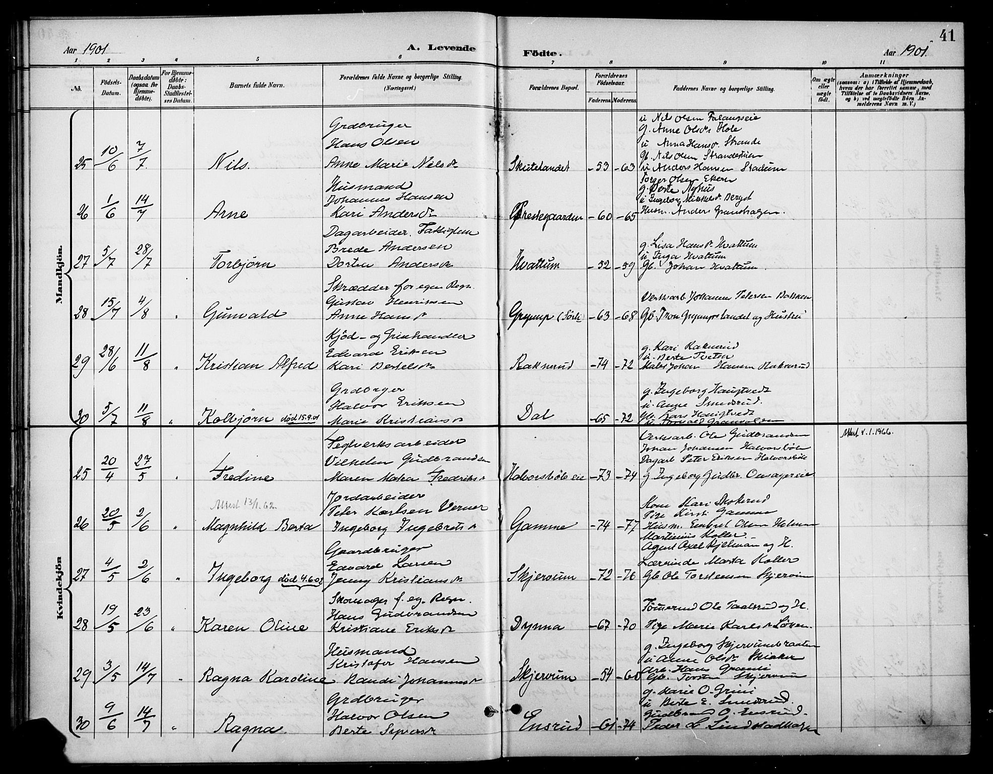 Gran prestekontor, AV/SAH-PREST-112/H/Ha/Haa/L0019: Ministerialbok nr. 19, 1898-1907, s. 41