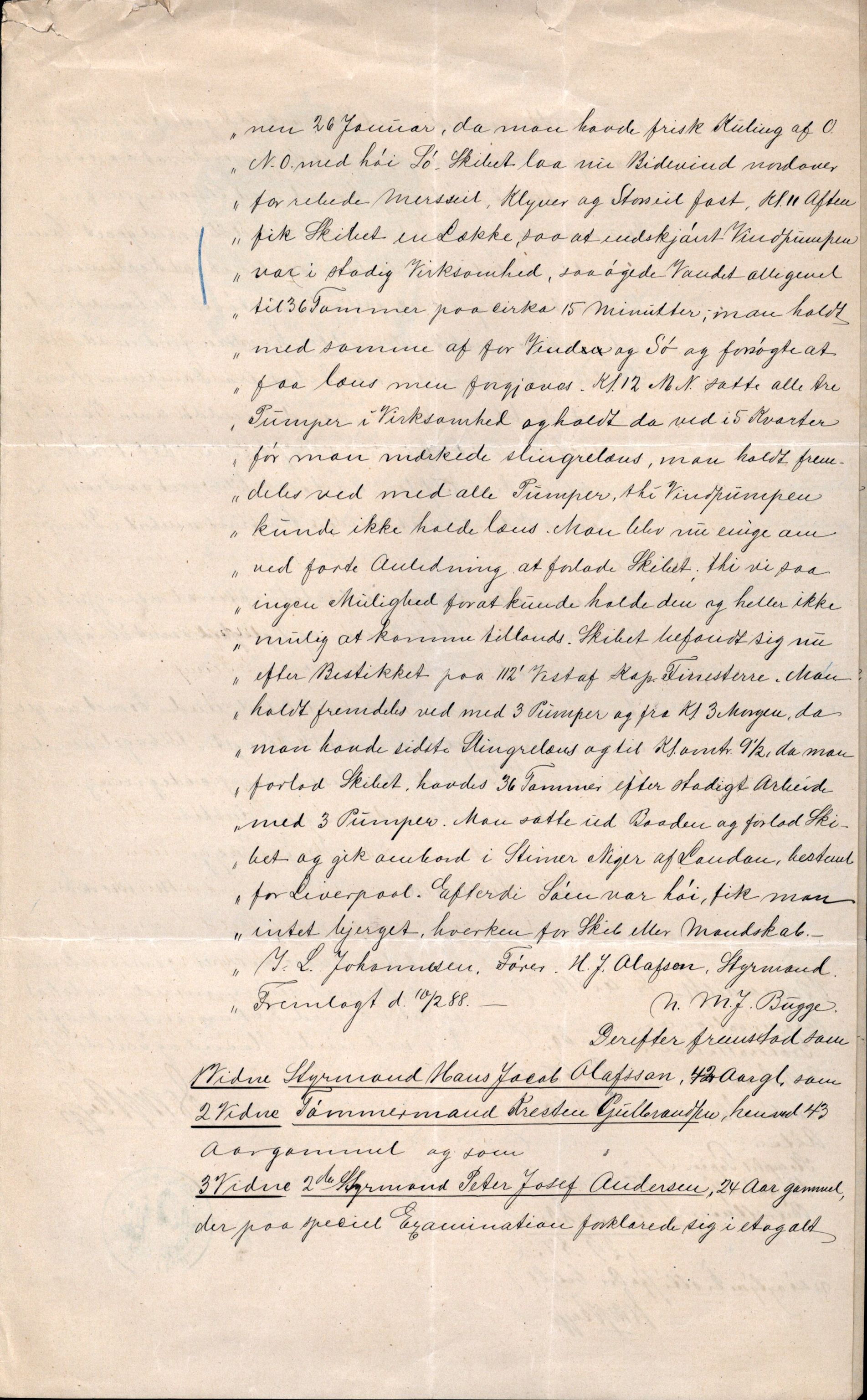 Pa 63 - Østlandske skibsassuranceforening, VEMU/A-1079/G/Ga/L0021/0006: Havaridokumenter / Gøthe, Granit, Granen, Harmonie, Lindsay, 1888, s. 10