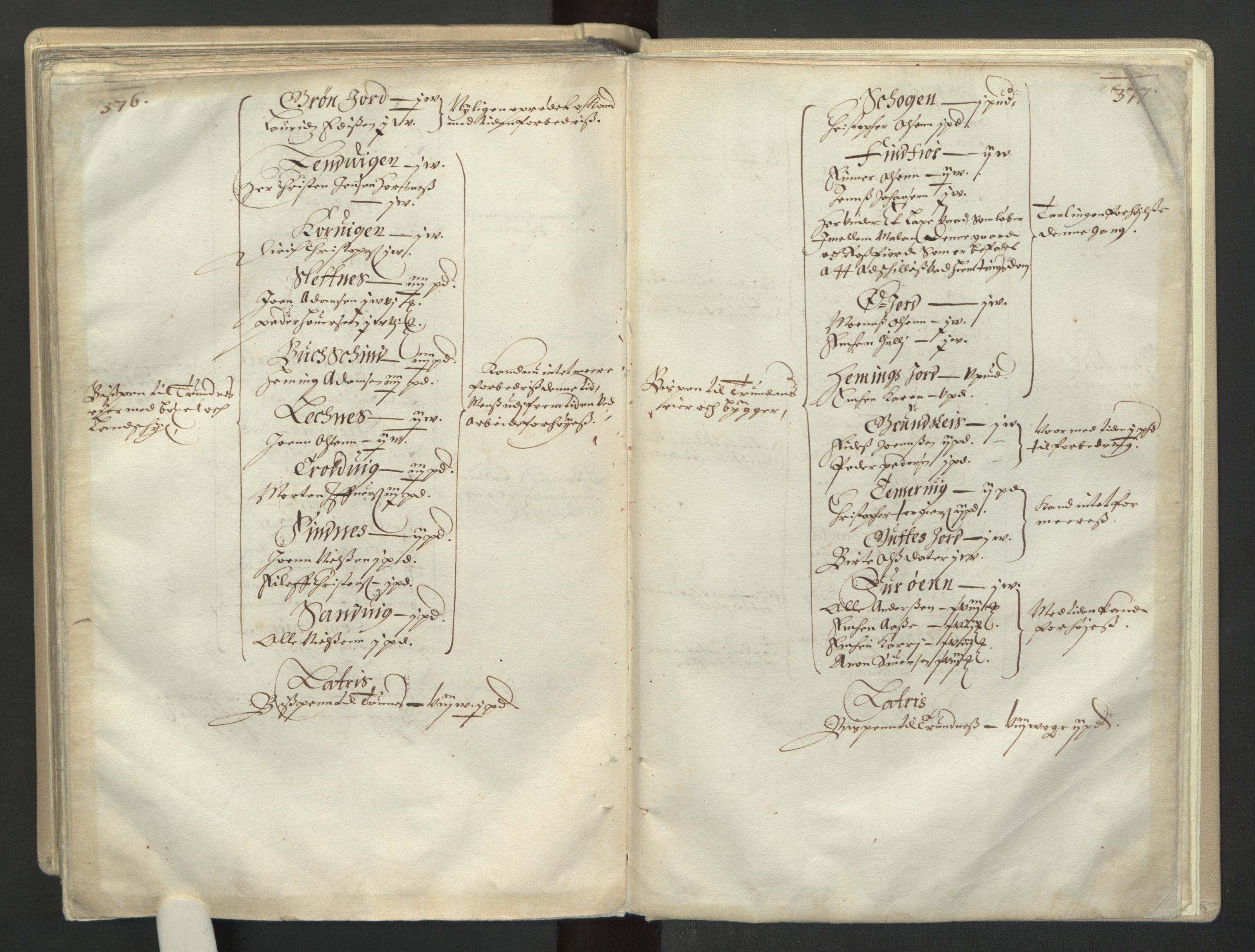 Rentekammeret inntil 1814, Realistisk ordnet avdeling, AV/RA-EA-4070/L/L0030/0001: Nordland lagdømme: / Alminnelig jordebok for Helgeland, Salten, Lofoten, Vesterålen, Andenes og Senja., 1661, s. 376-377