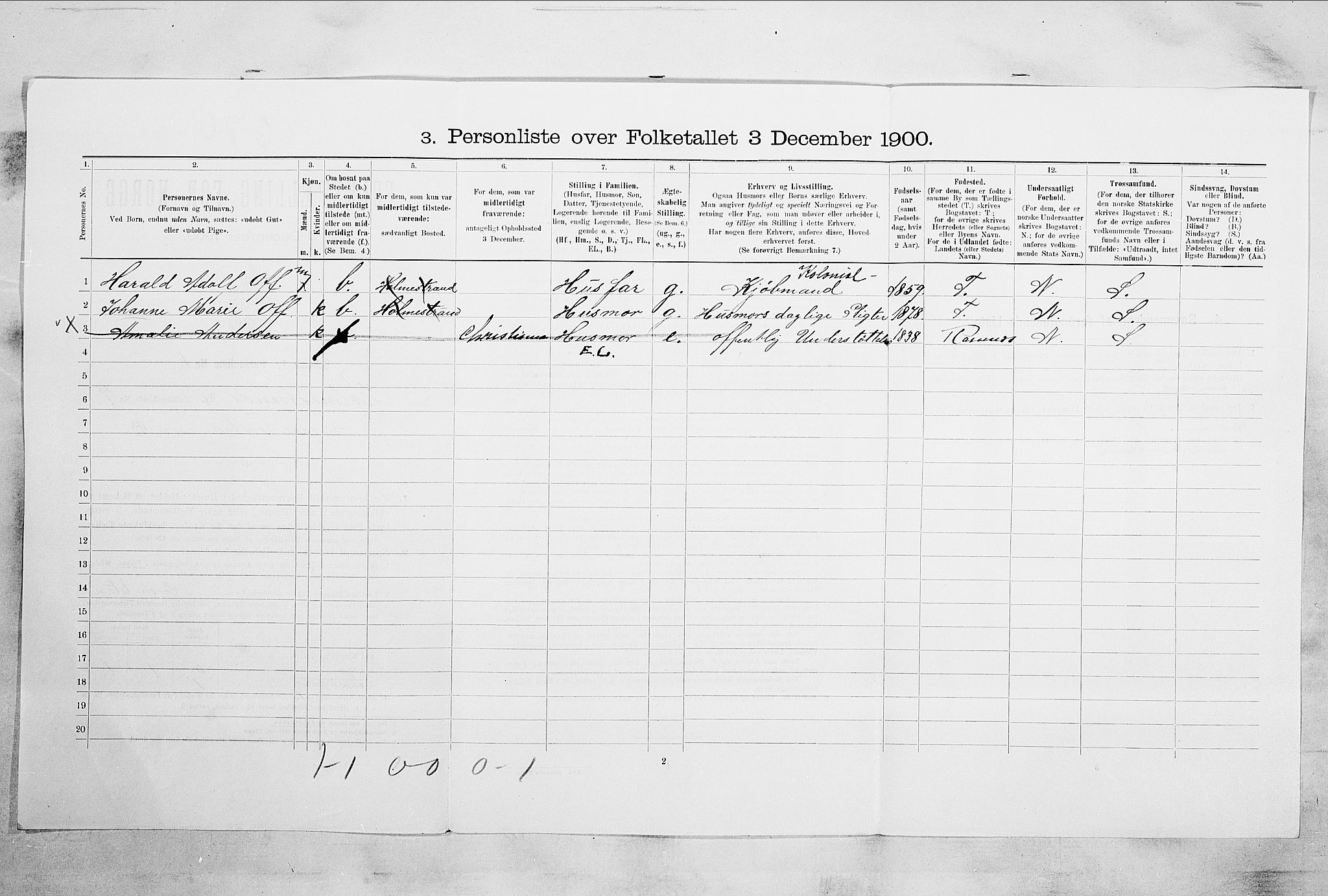 RA, Folketelling 1900 for 0702 Holmestrand kjøpstad, 1900, s. 1580