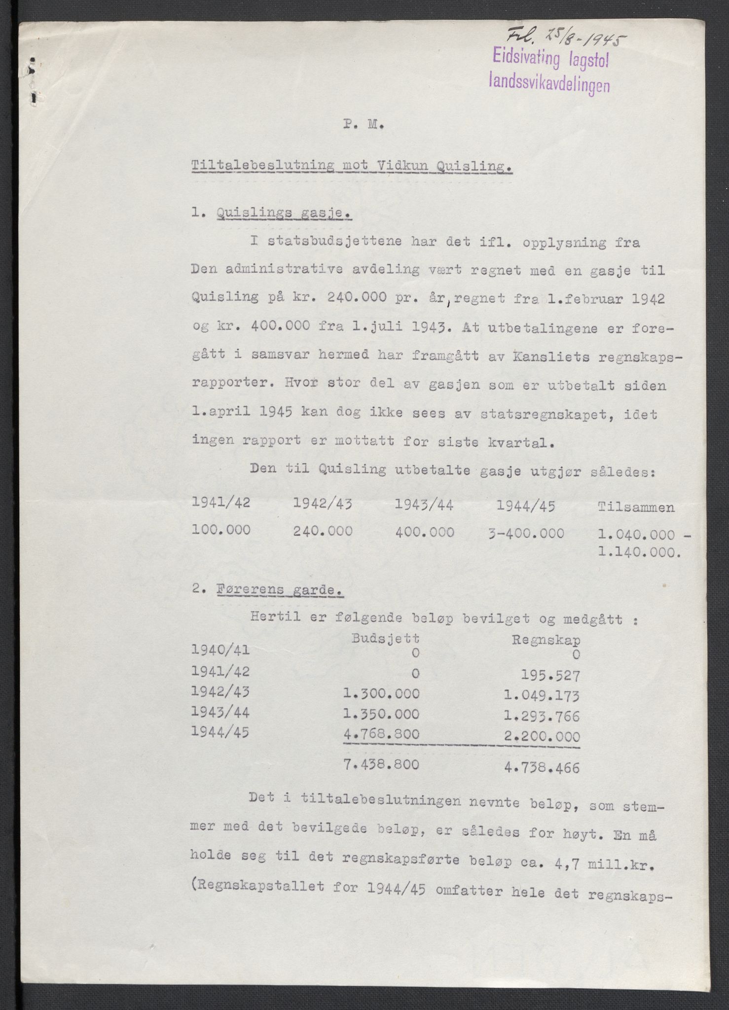 Landssvikarkivet, Oslo politikammer, AV/RA-S-3138-01/D/Da/L0003: Dnr. 29, 1945, s. 2865