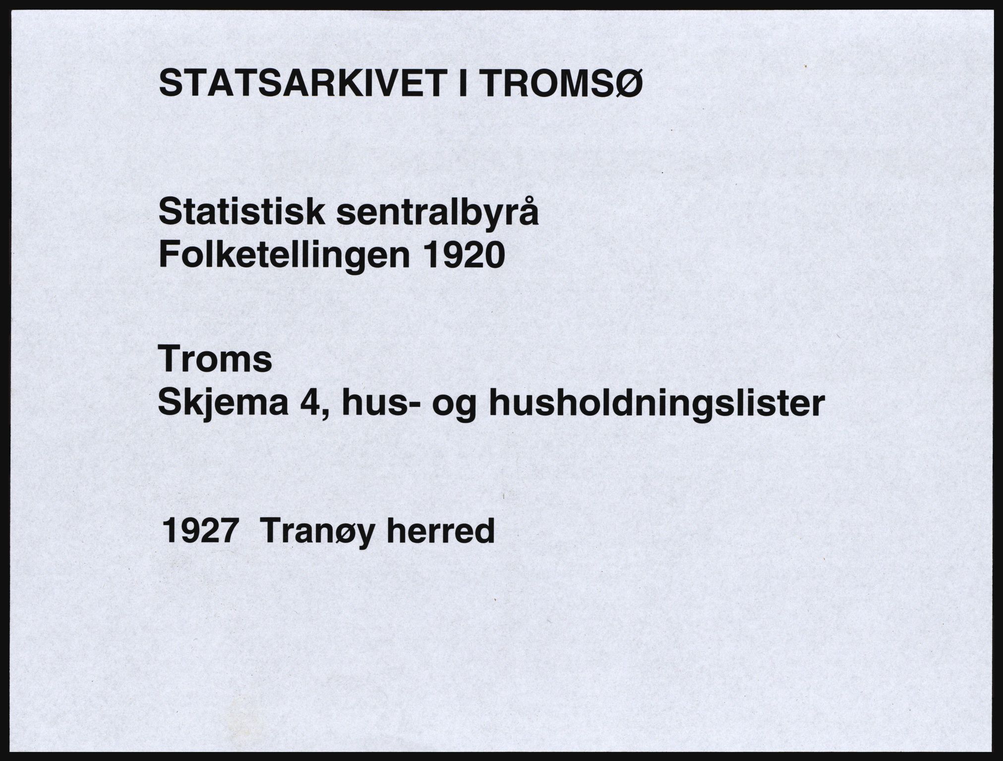 SATØ, Folketelling 1920 for 1927 Tranøy herred, 1920, s. 31