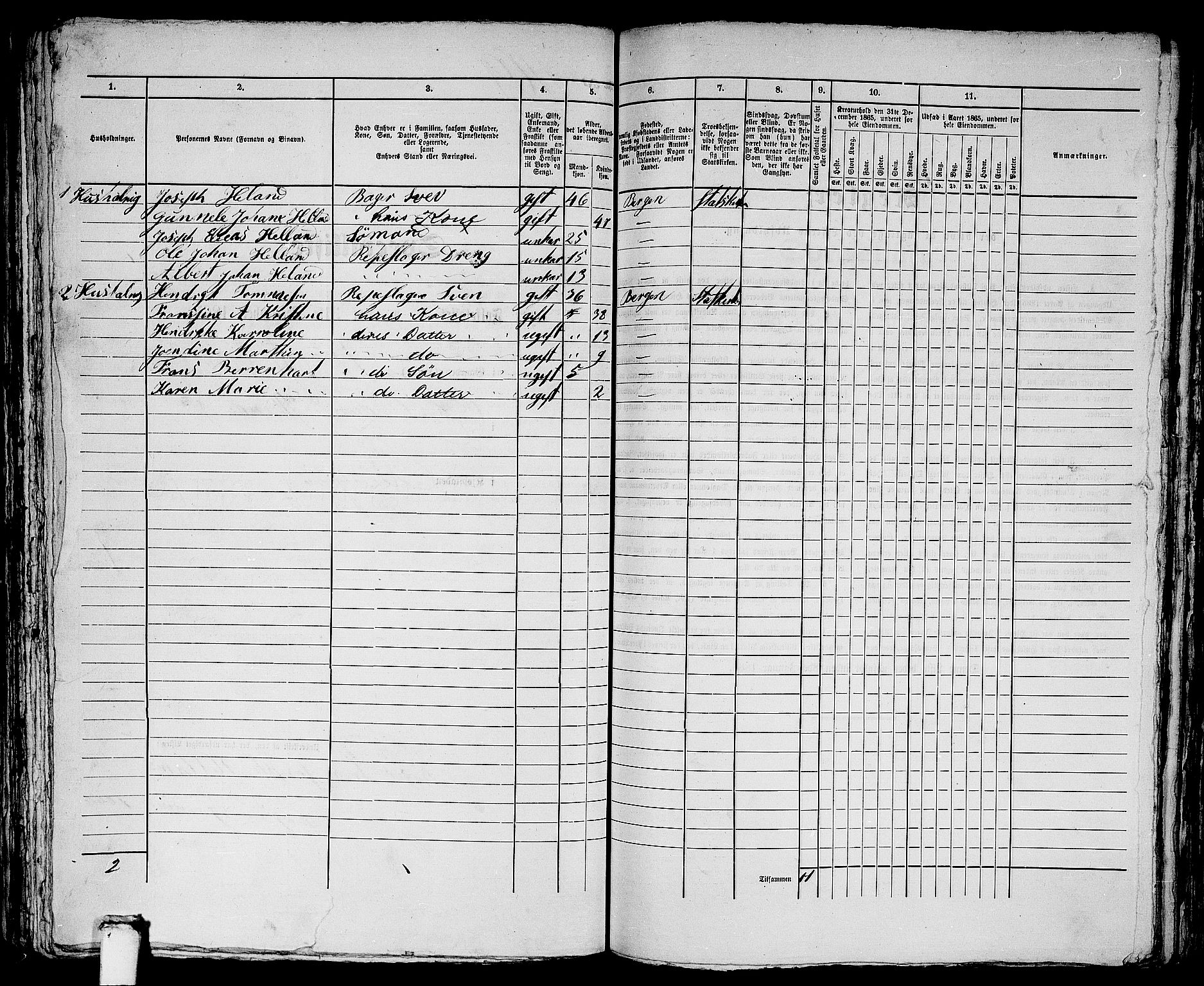 RA, Folketelling 1865 for 1301 Bergen kjøpstad, 1865, s. 2398