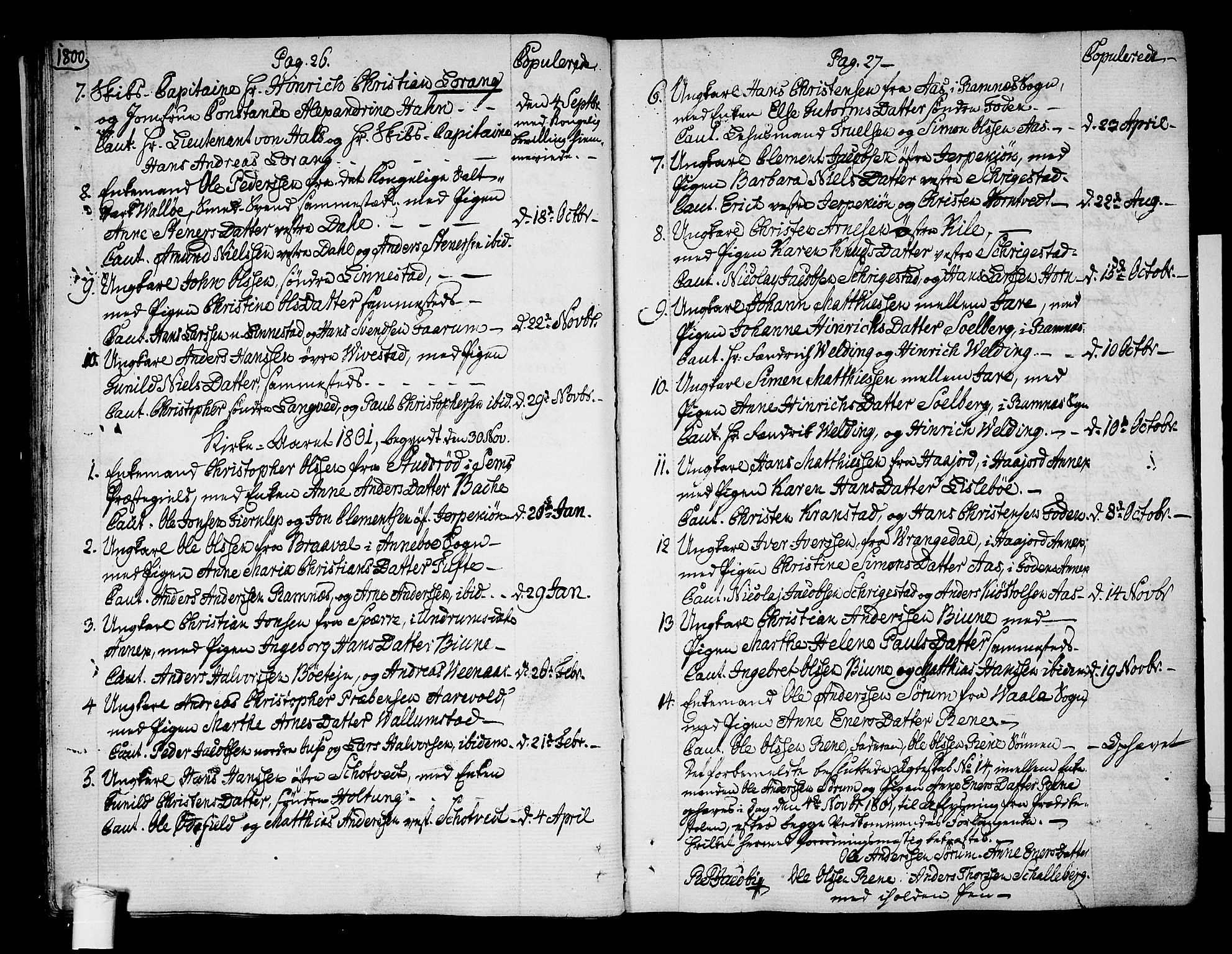 Ramnes kirkebøker, SAKO/A-314/F/Fa/L0003: Ministerialbok nr. I 3, 1790-1813, s. 26-27