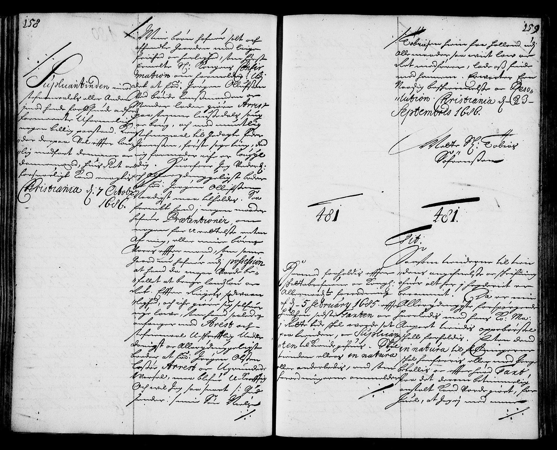 Stattholderembetet 1572-1771, AV/RA-EA-2870/Ae/L0003: Supplikasjons- og resolusjonsprotokoll, 1686-1687, s. 158-159
