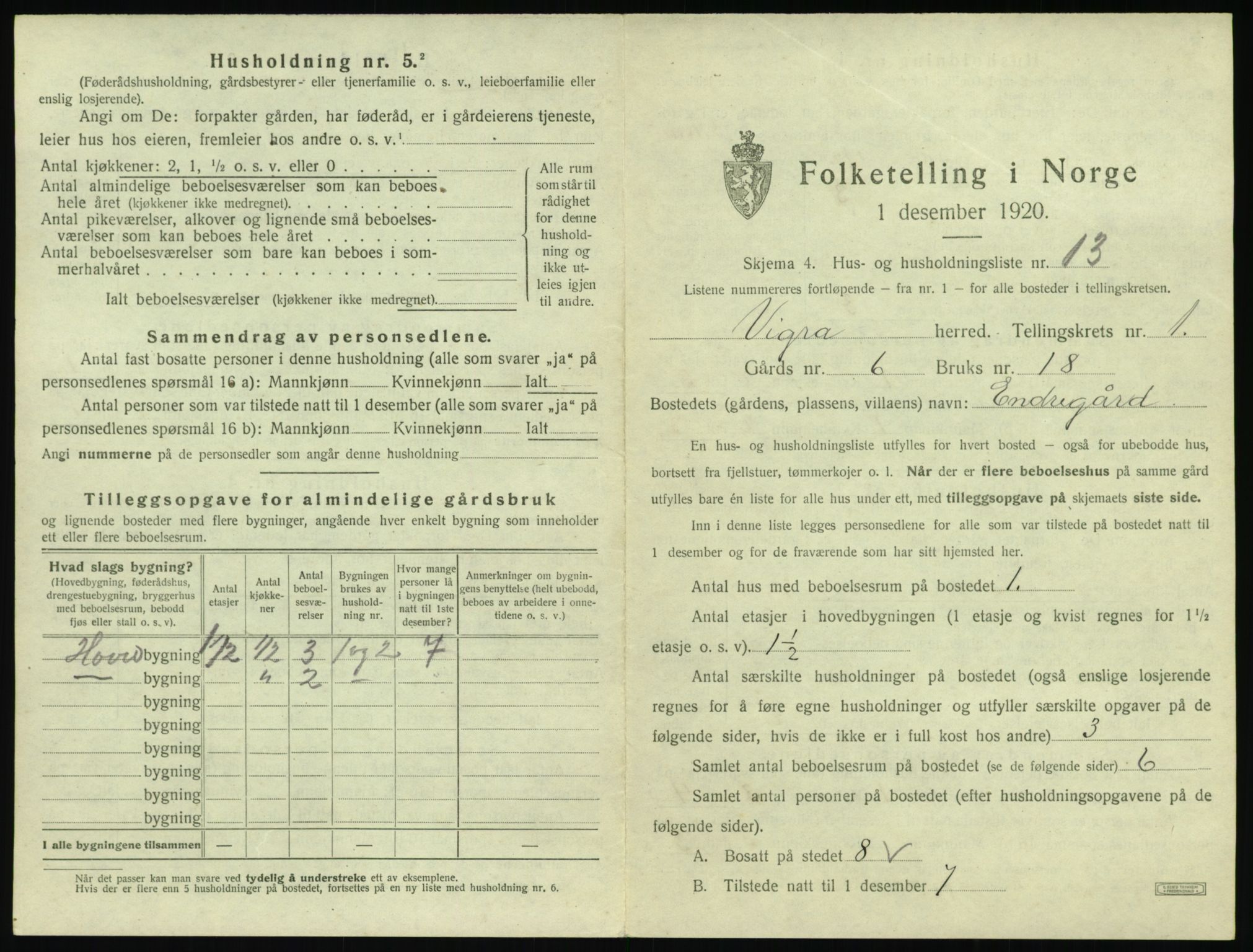 SAT, Folketelling 1920 for 1533 Vigra herred, 1920, s. 46