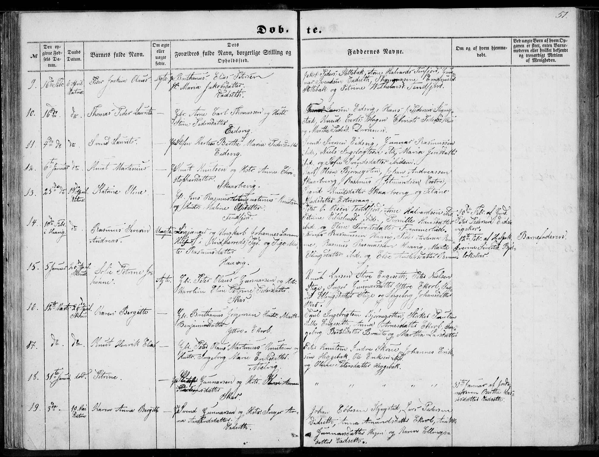 Ministerialprotokoller, klokkerbøker og fødselsregistre - Møre og Romsdal, AV/SAT-A-1454/524/L0354: Ministerialbok nr. 524A06, 1857-1863, s. 51