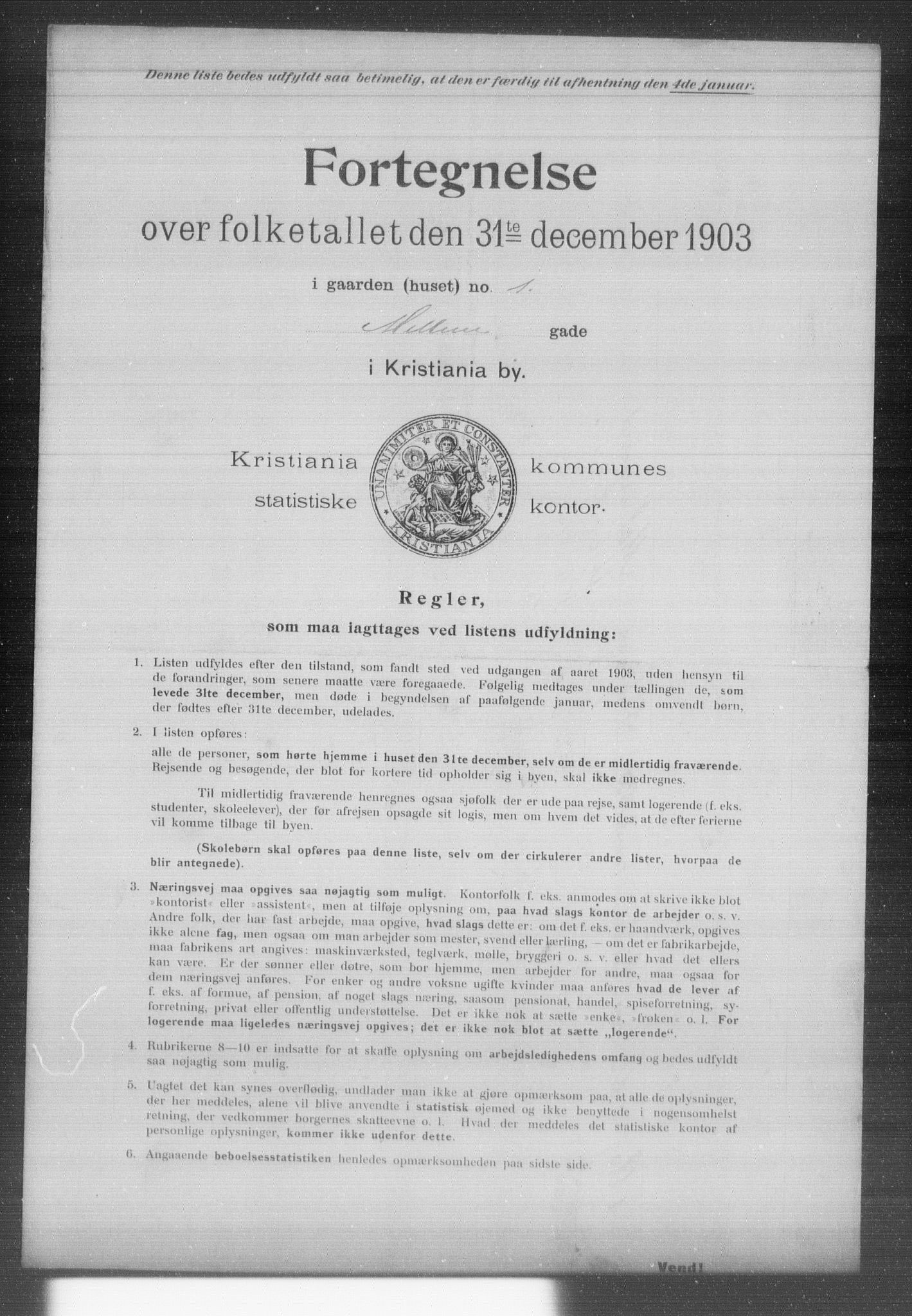 OBA, Kommunal folketelling 31.12.1903 for Kristiania kjøpstad, 1903, s. 12670