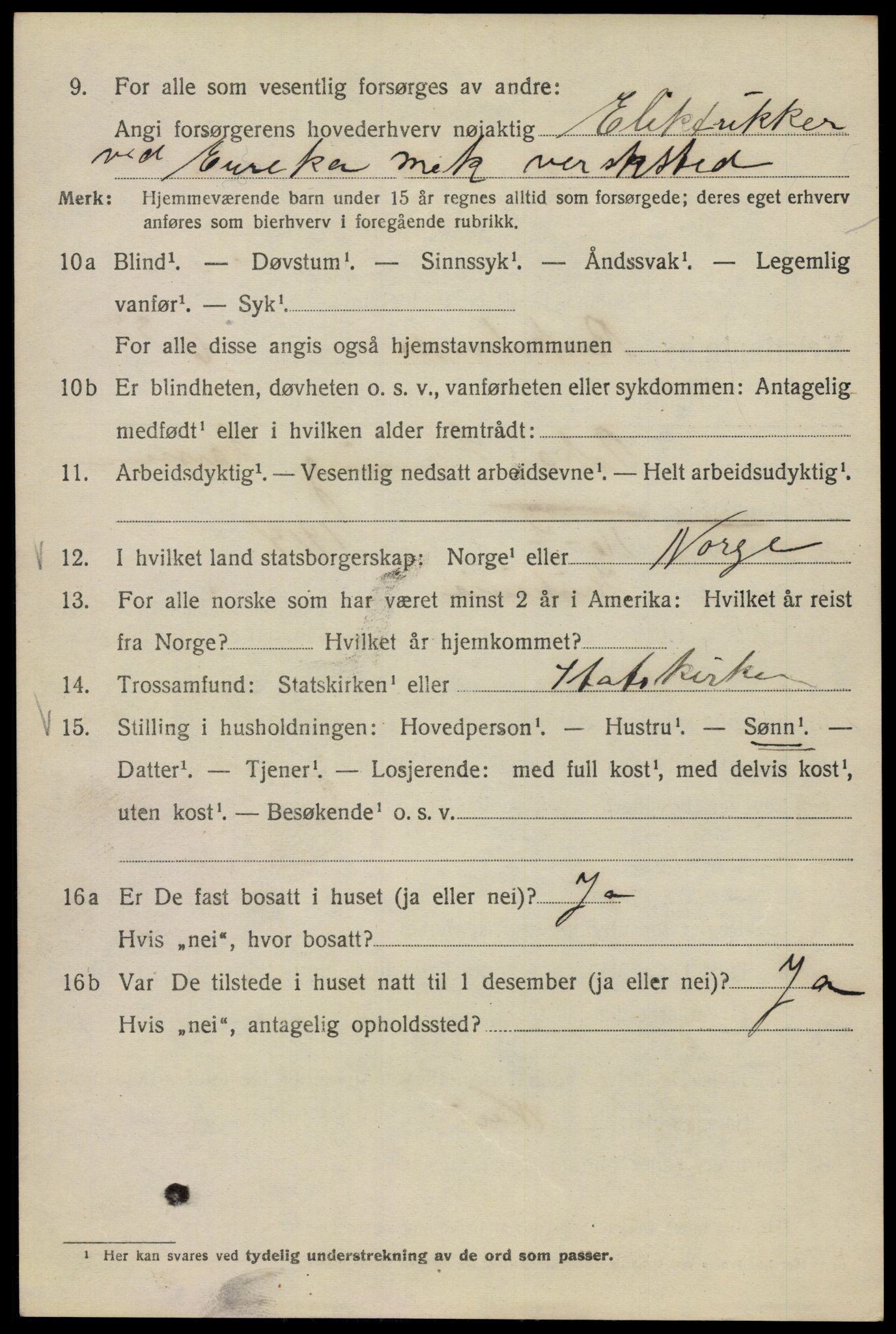 SAO, Folketelling 1920 for 0301 Kristiania kjøpstad, 1920, s. 156910