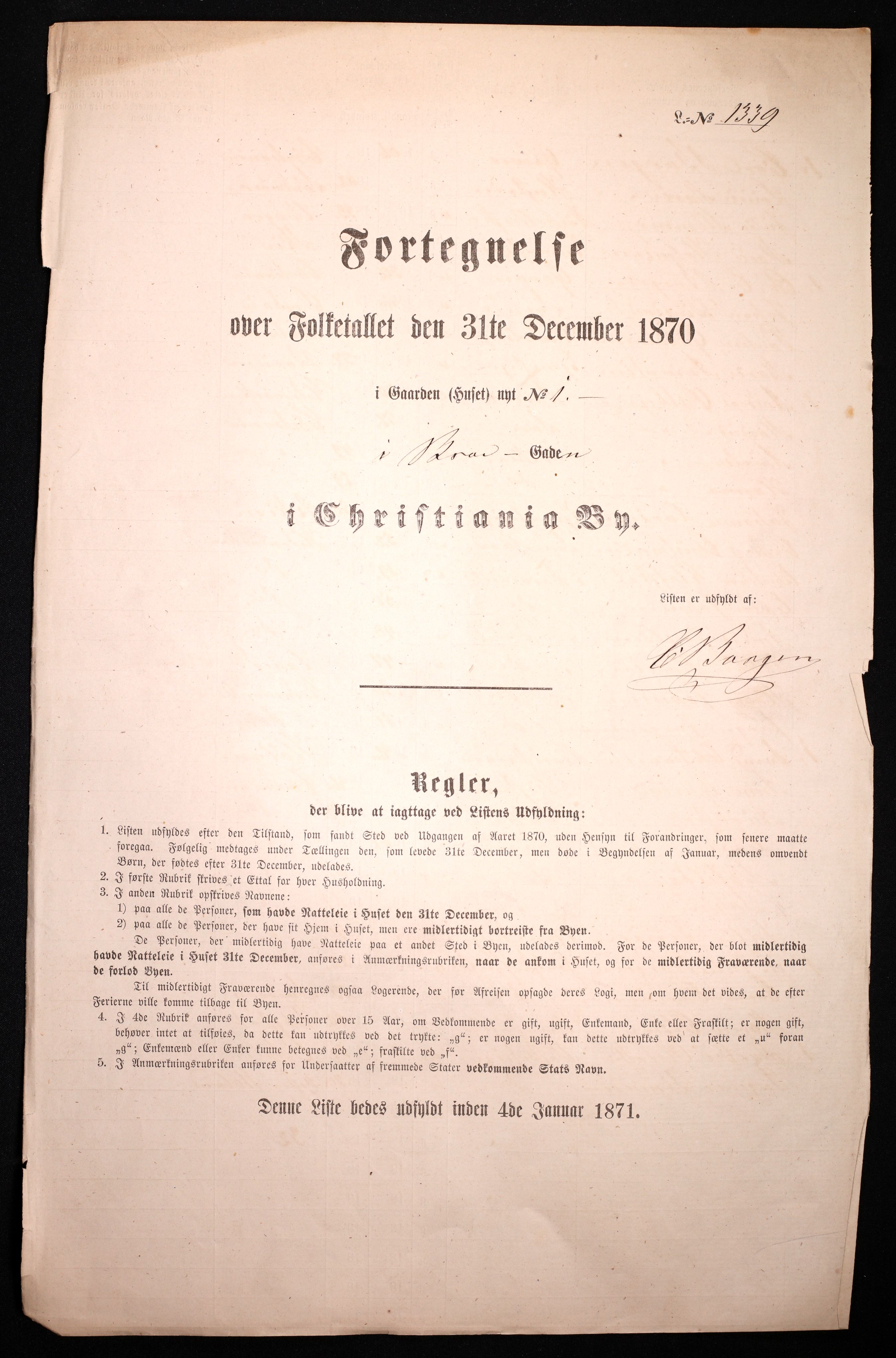 RA, Folketelling 1870 for 0301 Kristiania kjøpstad, 1870, s. 456