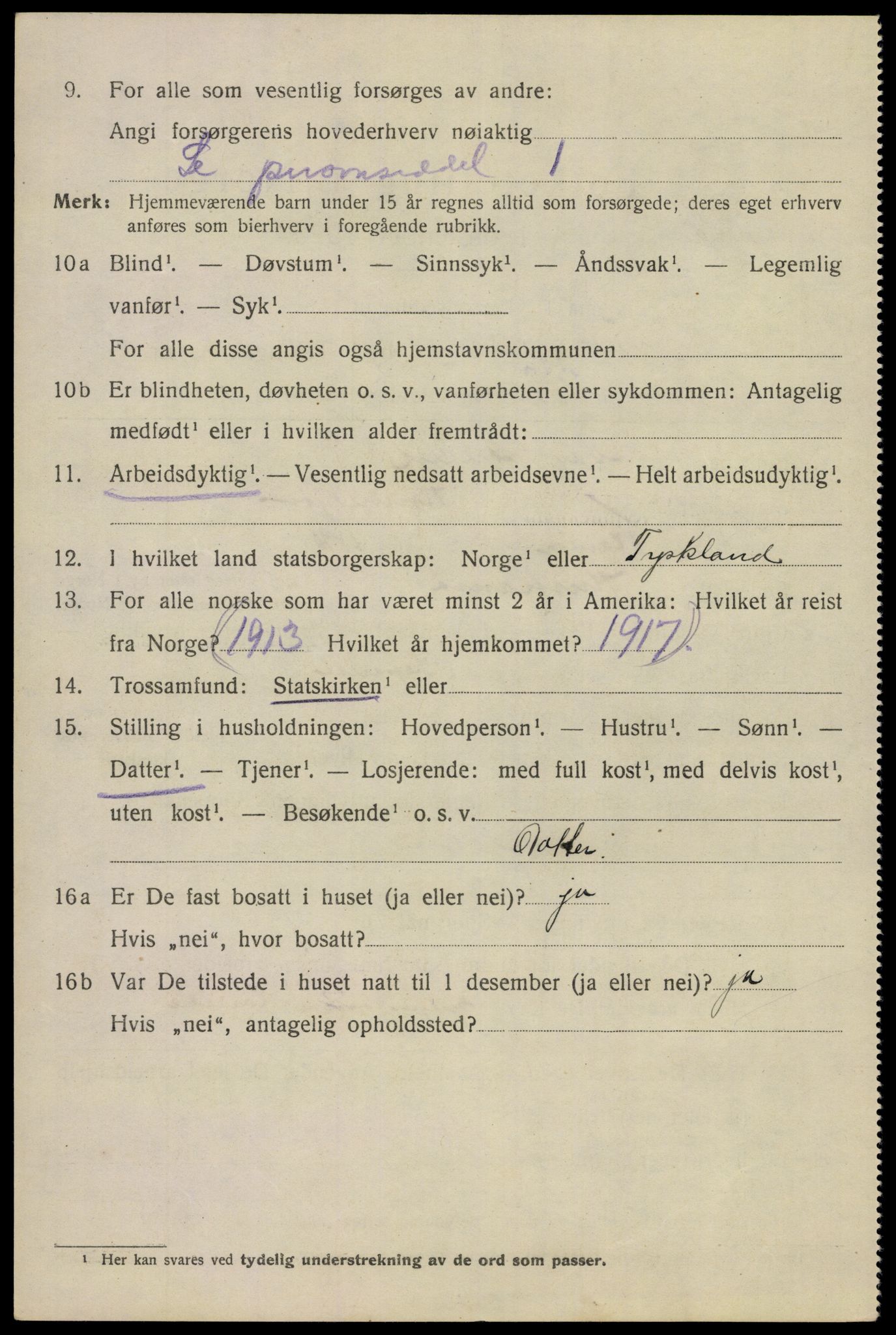 SAKO, Folketelling 1920 for 0807 Notodden kjøpstad, 1920, s. 6911