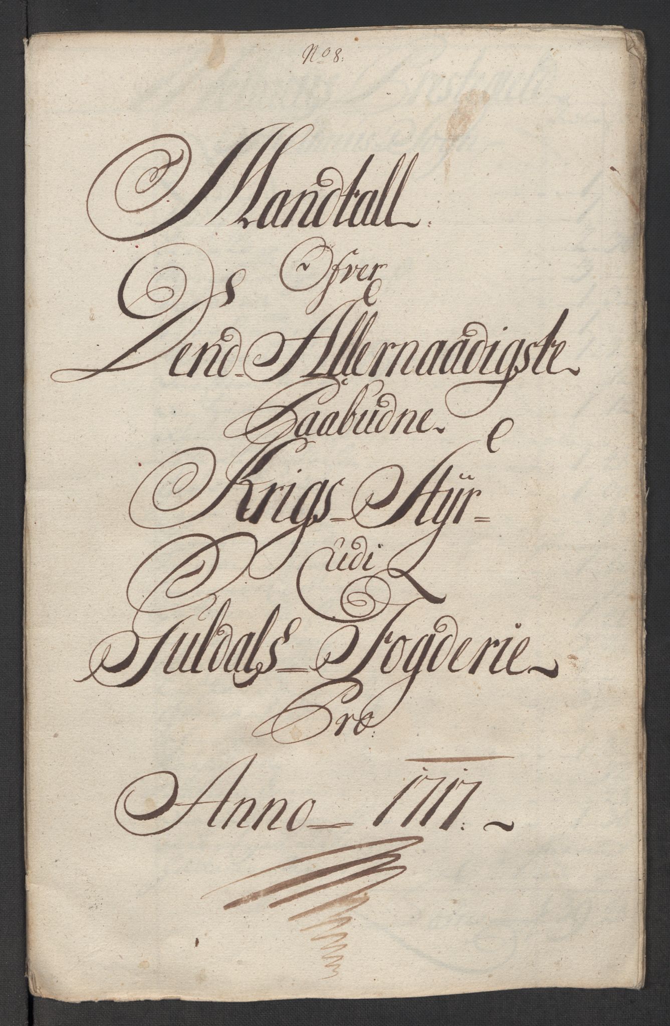 Rentekammeret inntil 1814, Reviderte regnskaper, Fogderegnskap, AV/RA-EA-4092/R60/L3969: Fogderegnskap Orkdal og Gauldal, 1717, s. 366