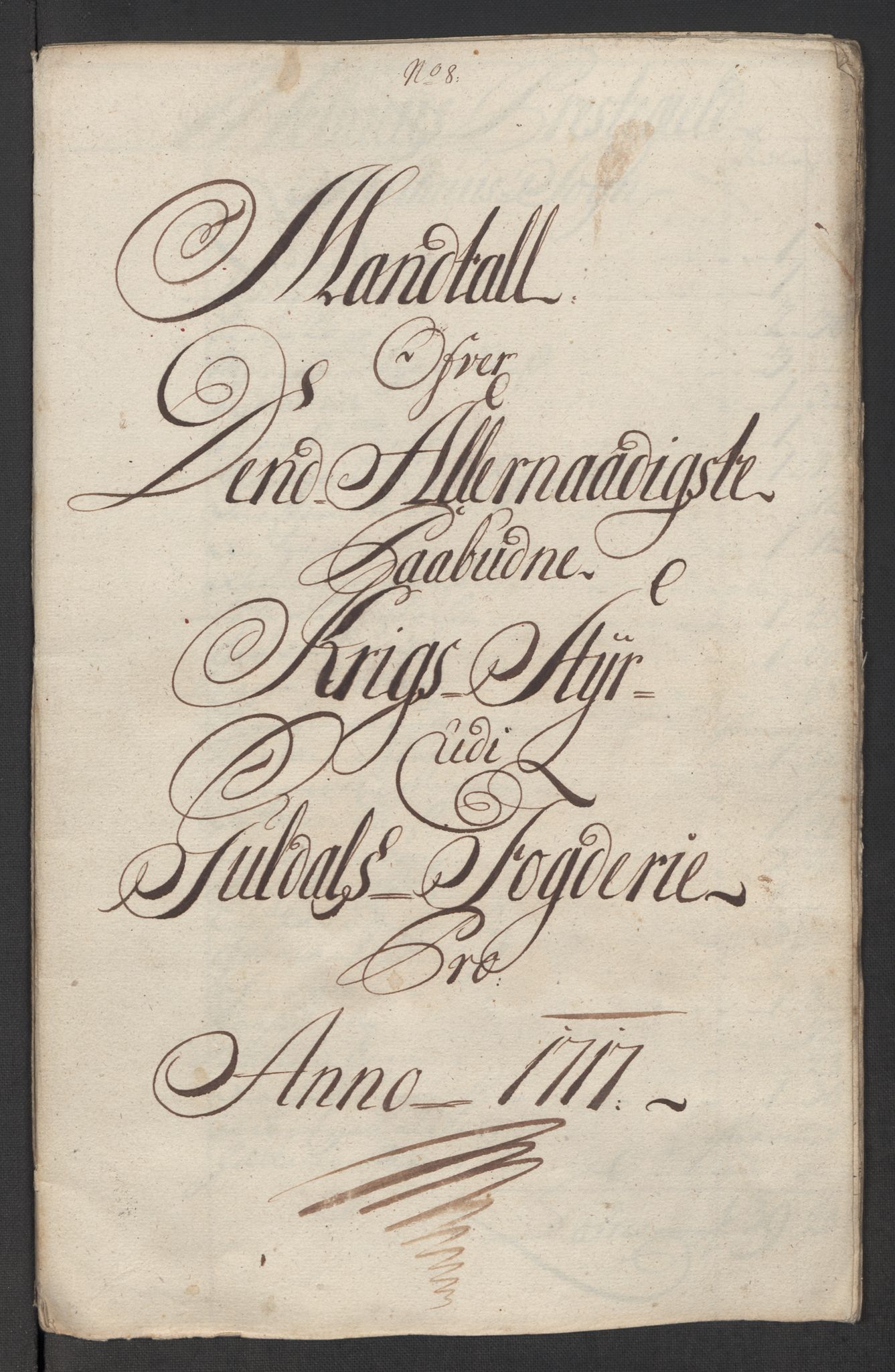 Rentekammeret inntil 1814, Reviderte regnskaper, Fogderegnskap, RA/EA-4092/R60/L3969: Fogderegnskap Orkdal og Gauldal, 1717, s. 366