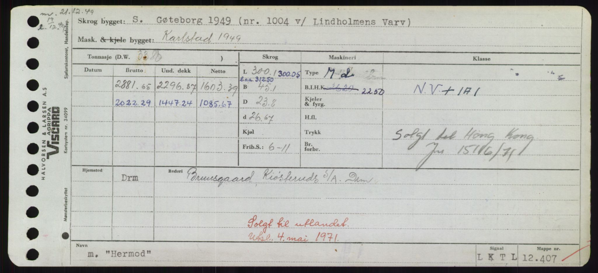 Sjøfartsdirektoratet med forløpere, Skipsmålingen, RA/S-1627/H/Hd/L0015: Fartøy, Havm-Hey, s. 405