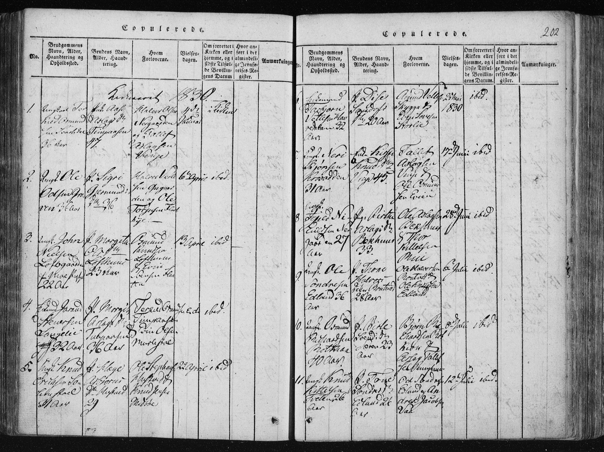 Vinje kirkebøker, SAKO/A-312/F/Fa/L0003: Ministerialbok nr. I 3, 1814-1843, s. 202