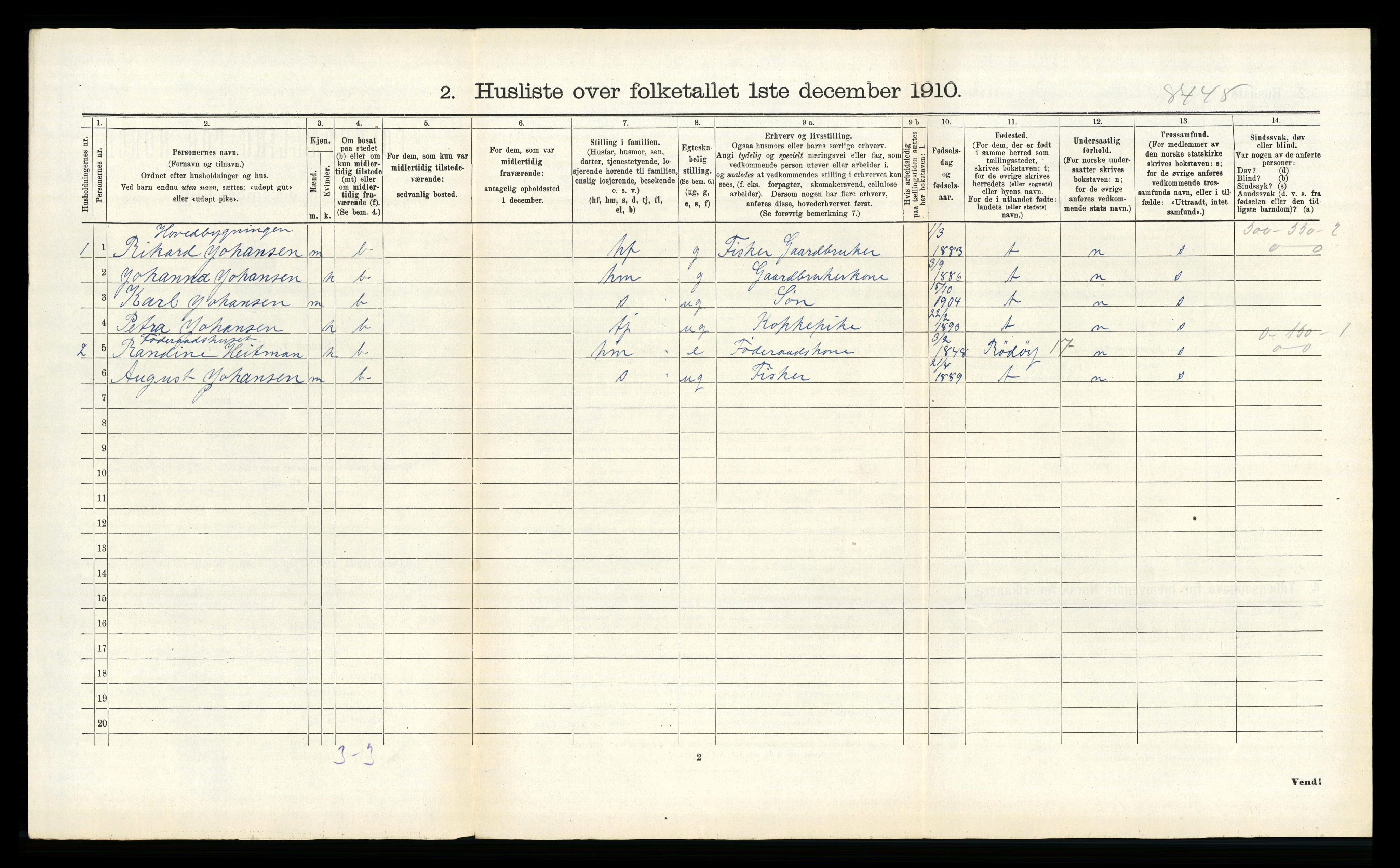 RA, Folketelling 1910 for 1837 Meløy herred, 1910, s. 231