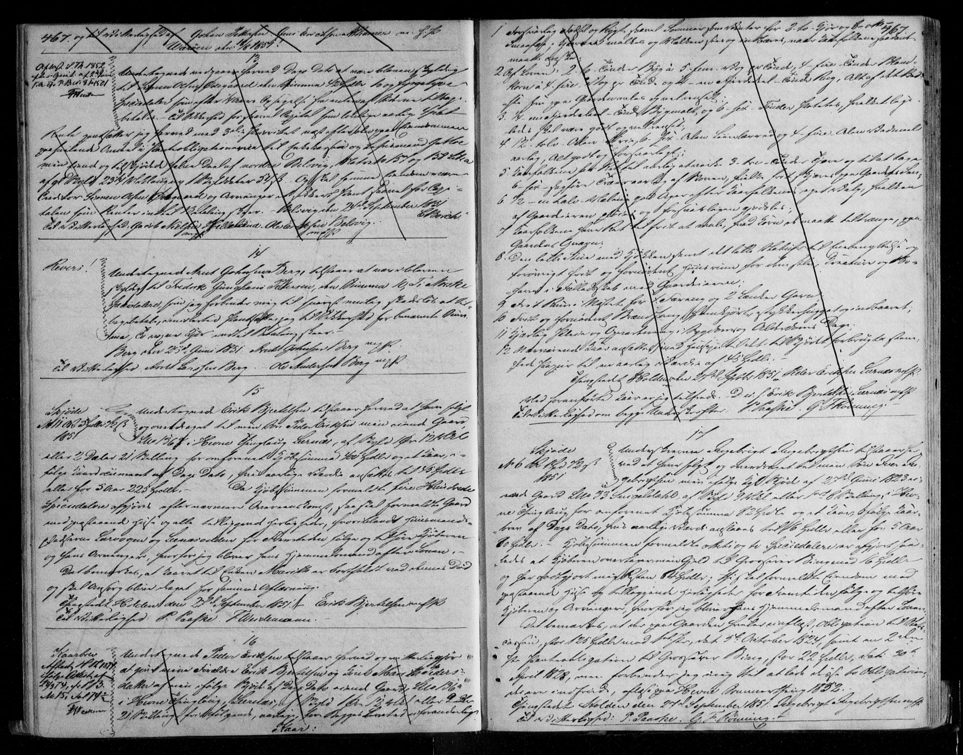 Fosen sorenskriveri, SAT/A-1107/1/2/2C/L0013: Pantebok nr. 8 III, 1851-1852, s. 467