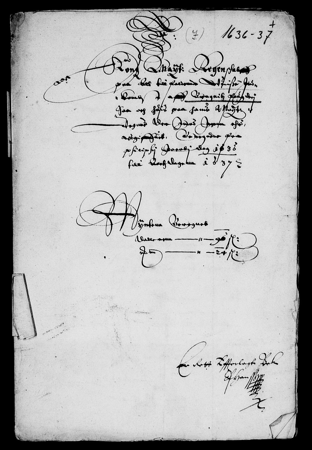Rentekammeret inntil 1814, Reviderte regnskaper, Lensregnskaper, AV/RA-EA-5023/R/Rb/Rba/L0127: Akershus len, 1635-1637
