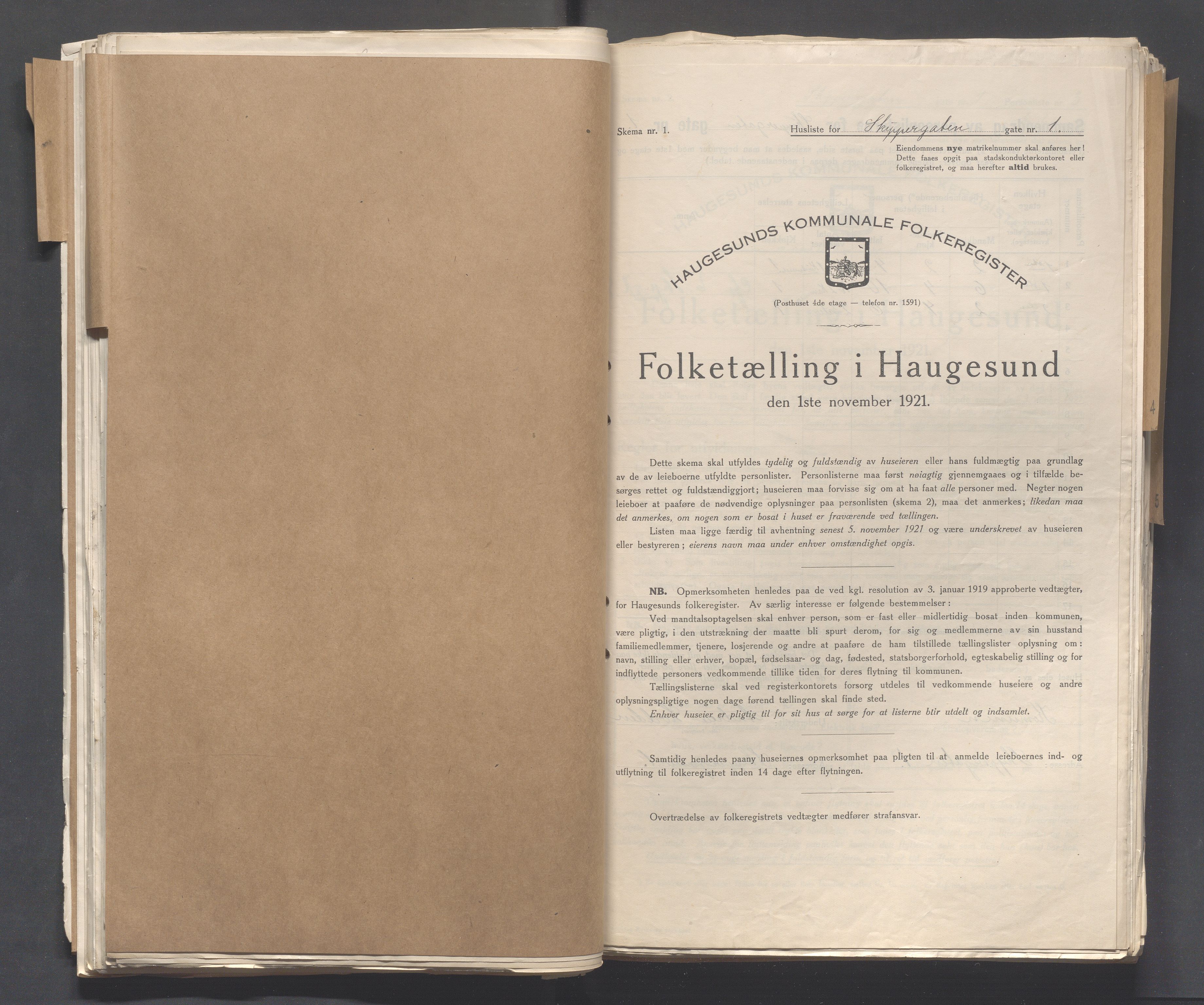 IKAR, Kommunal folketelling 1.11.1921 for Haugesund, 1921, s. 3969